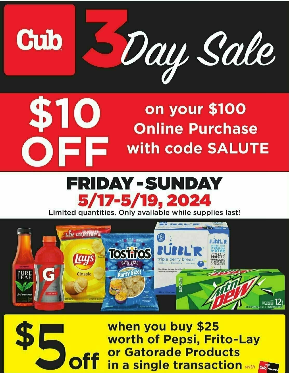 Cub Foods 3 Day Sale Weekly Ad from May 17