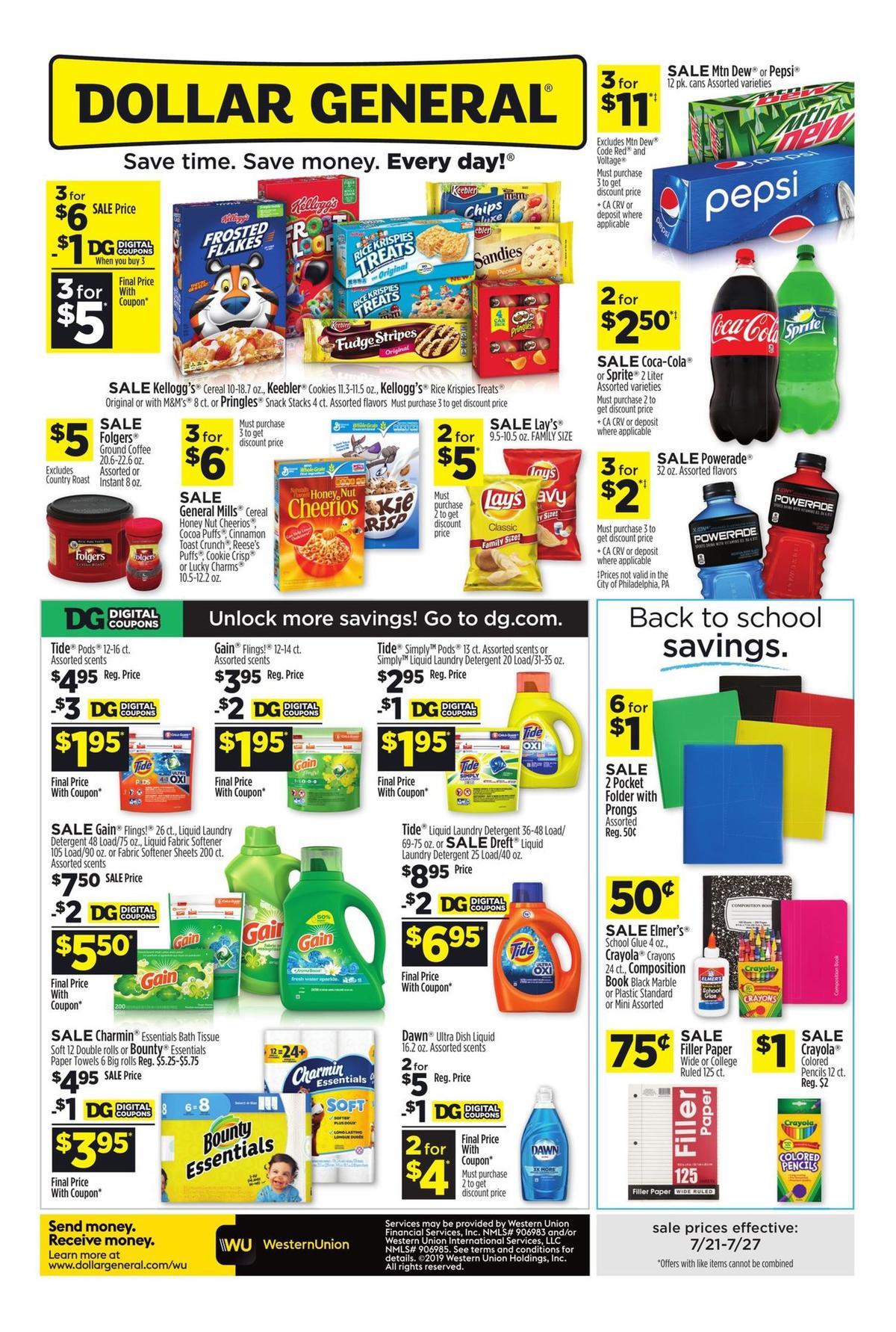 Dollar General Weekly Ads and Circulars from July 21