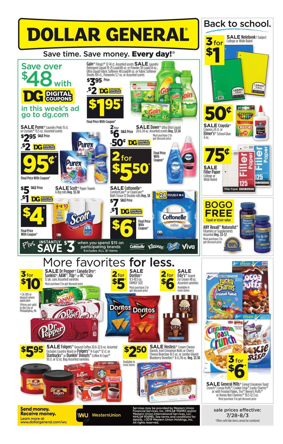 Dollar General Weekly Ads and Circulars from July 28