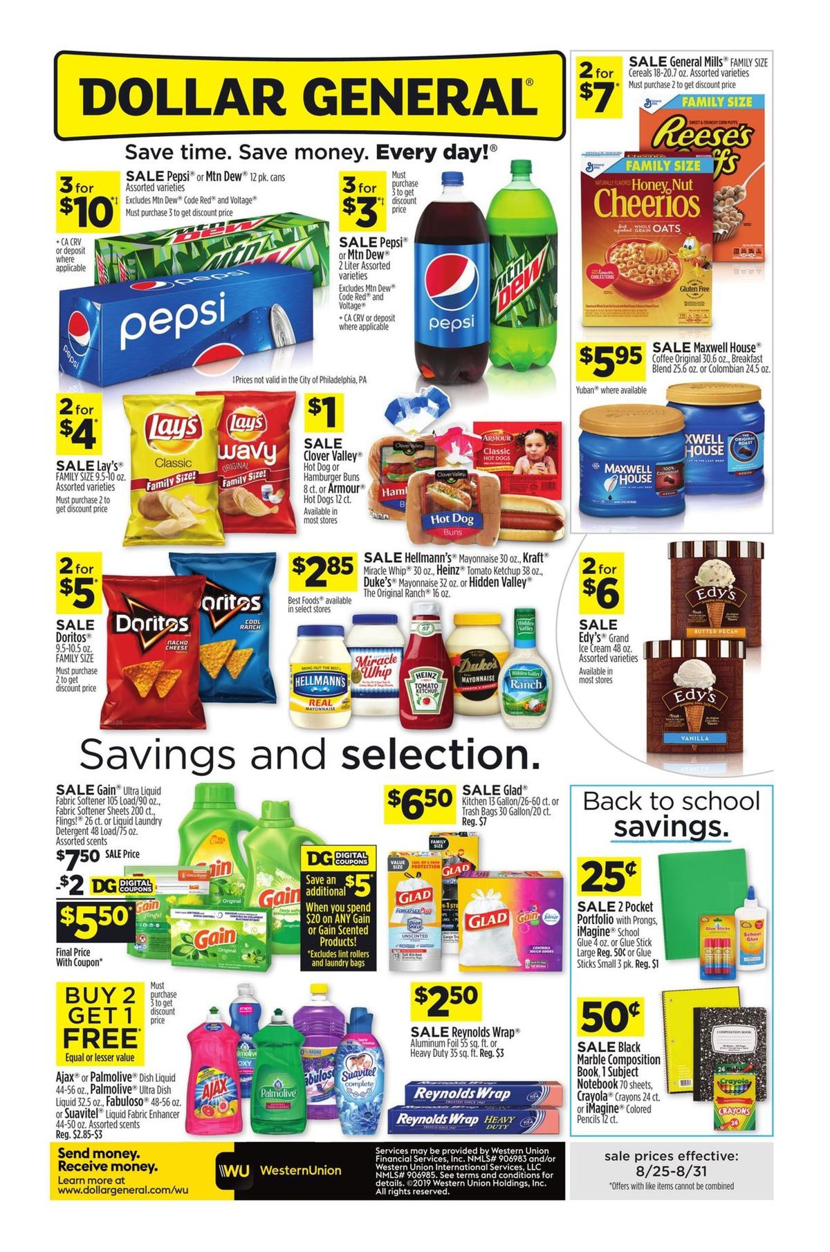 Dollar General Weekly Ads and Circulars from August 25