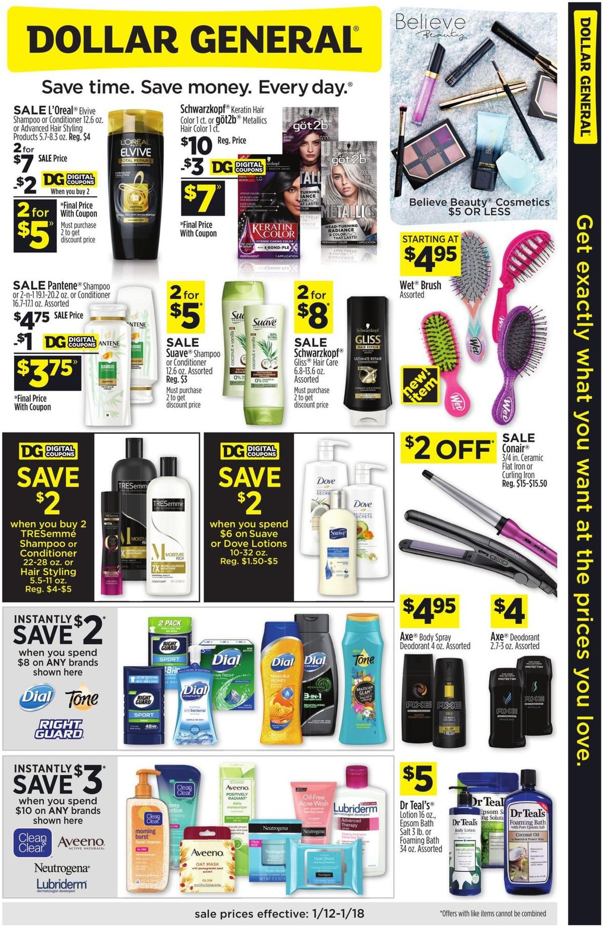 Dollar General Beauty Essentials Priced Right Weekly Ads and Circulars from January 12