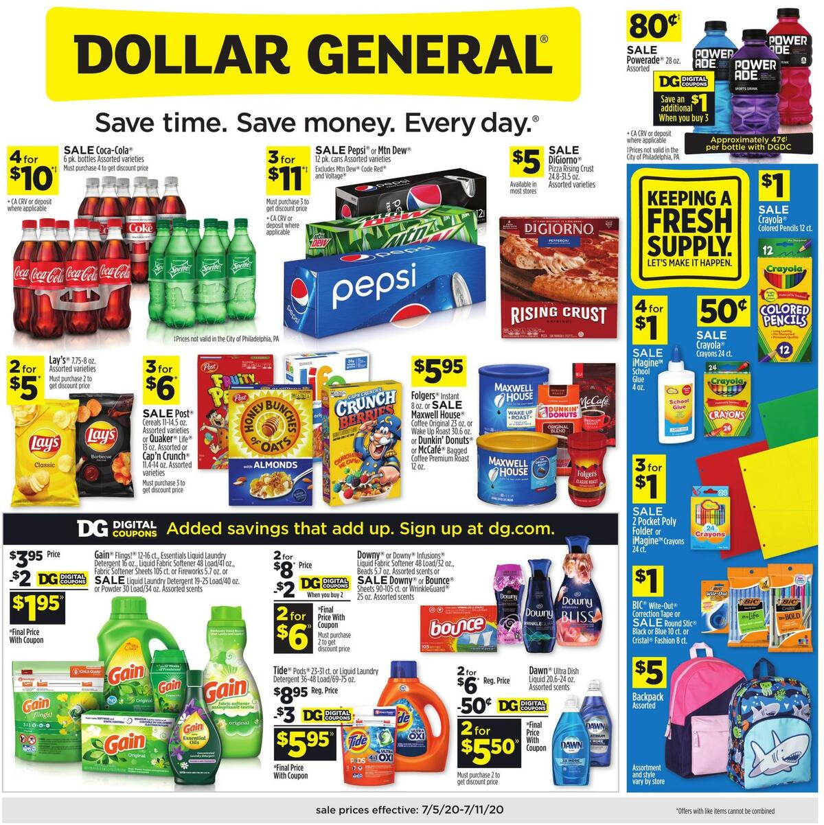 Dollar General Weekly Ads and Circulars from July 5