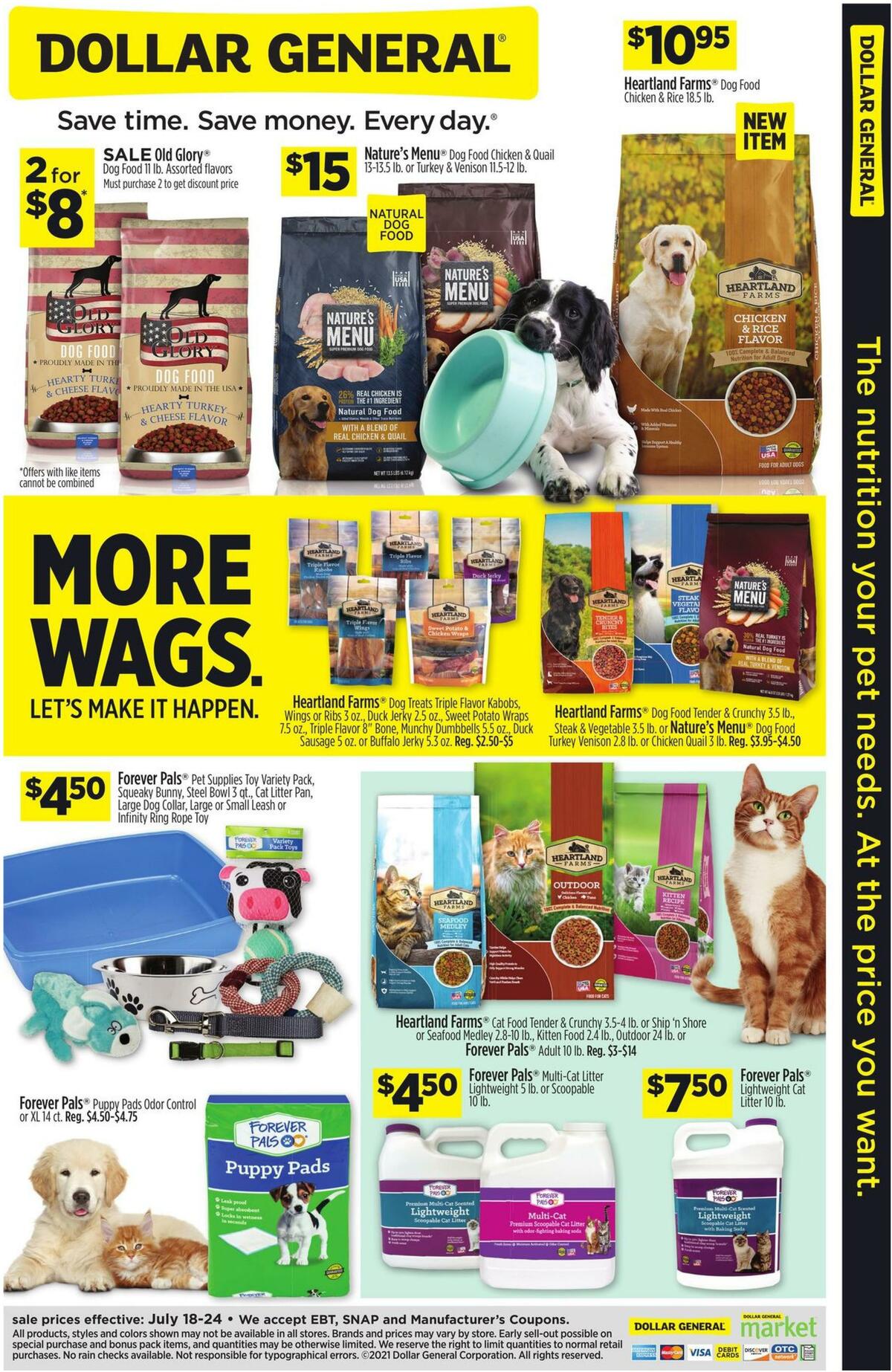 Dollar General The nutrition your pet needs. At the price you want