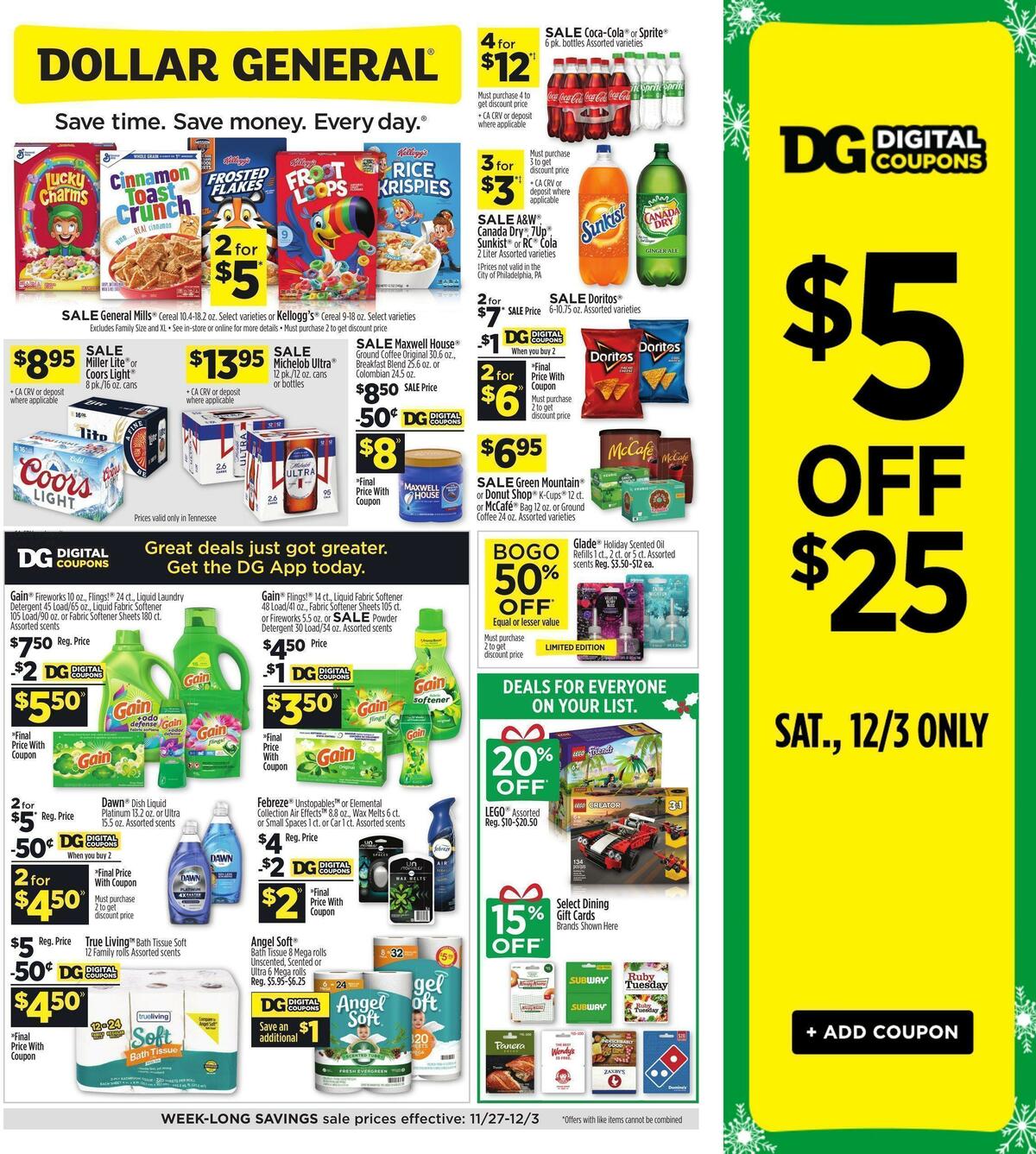 Dollar General Weekly Ads and Circulars from November 27