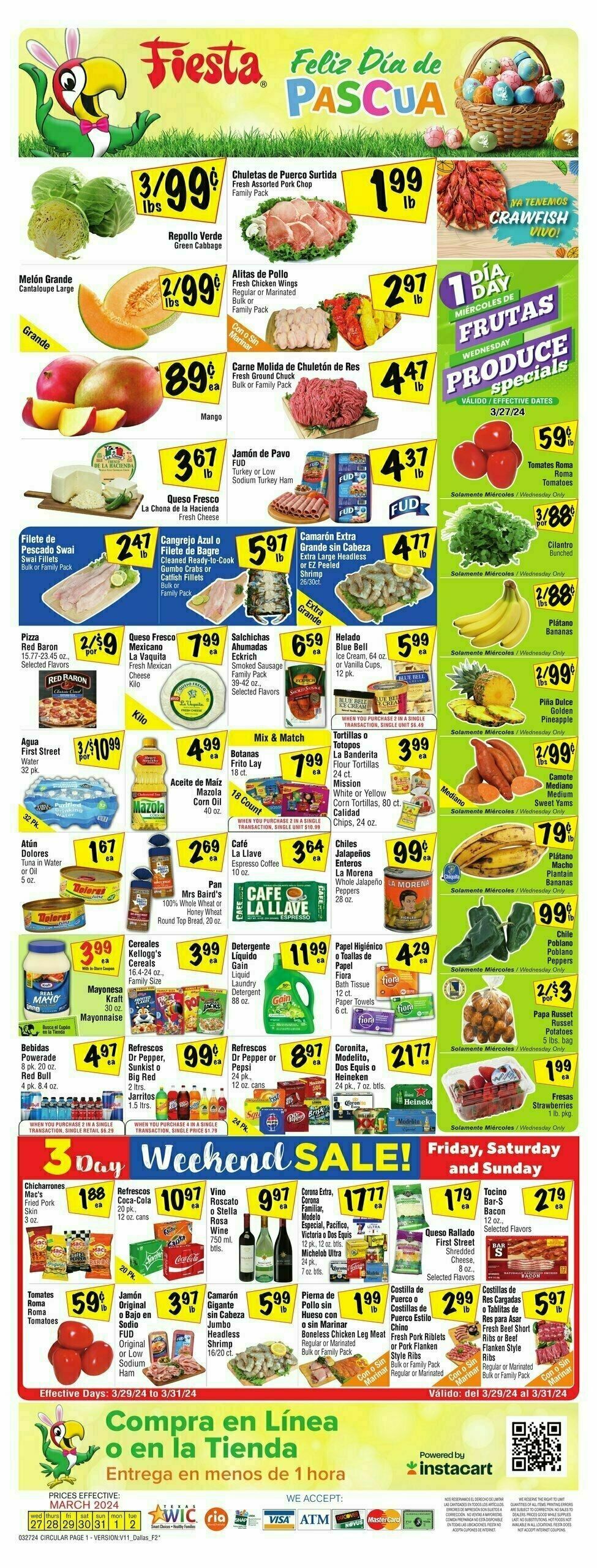 Fiesta Mart Weekly Ad from March 27