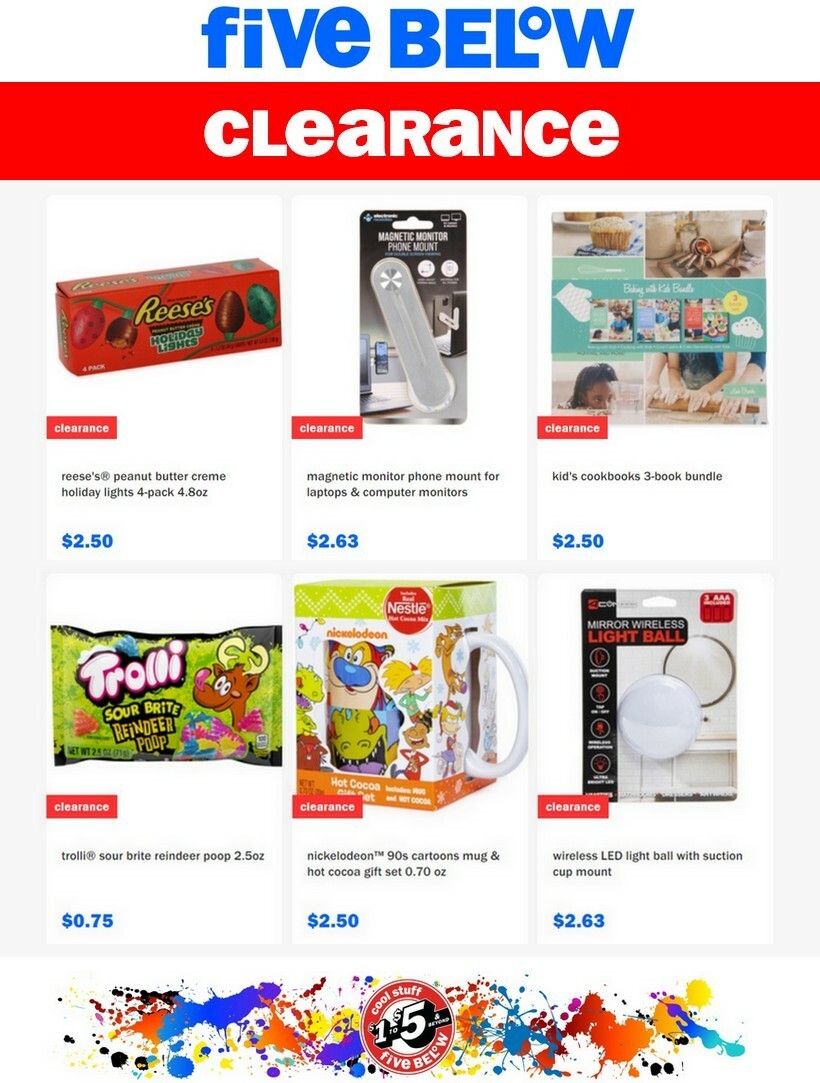 Five Below Clearance Ad & Deals from January 2