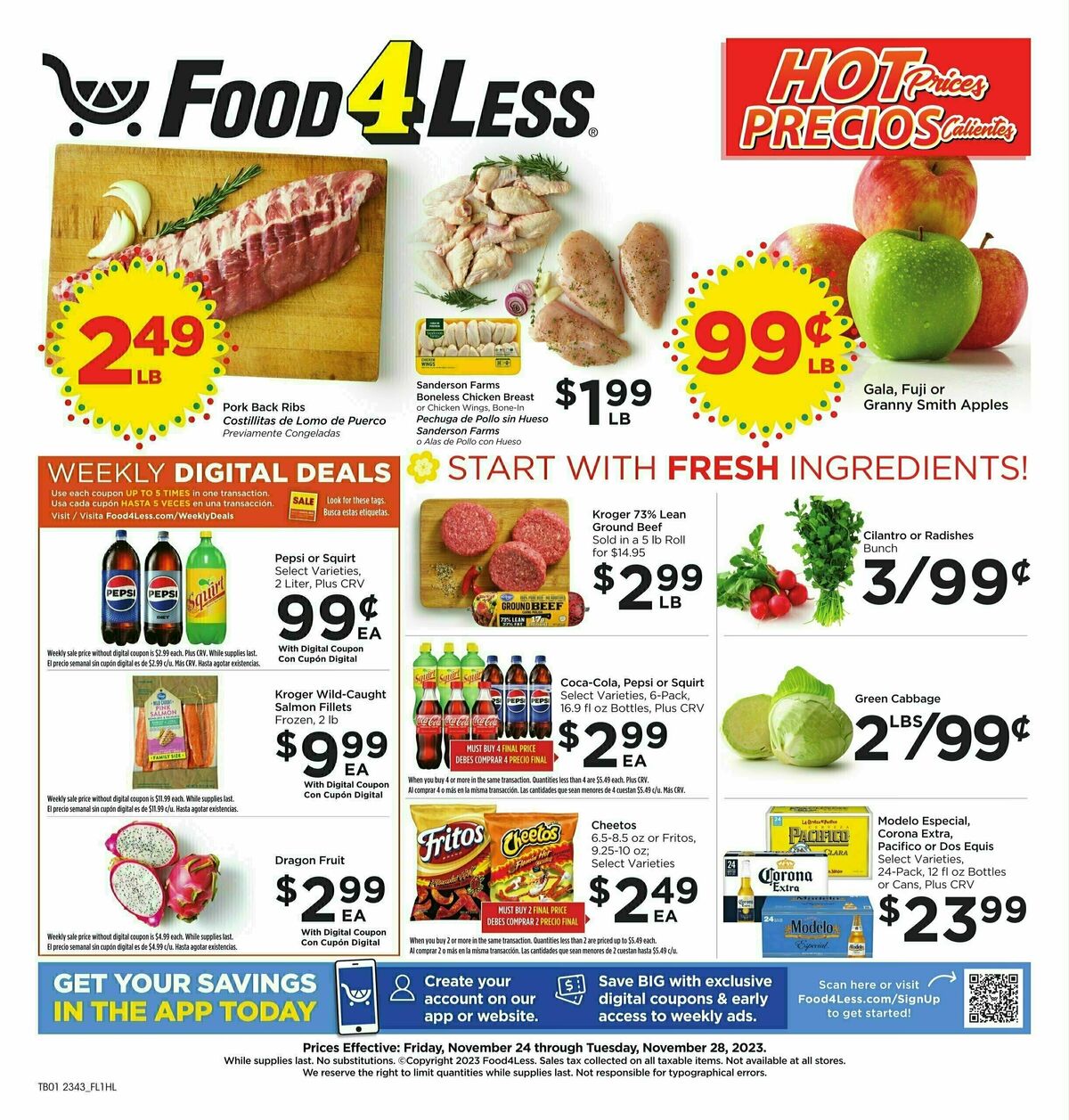 Food 4 Less Weekly Ads & Deals from November 24