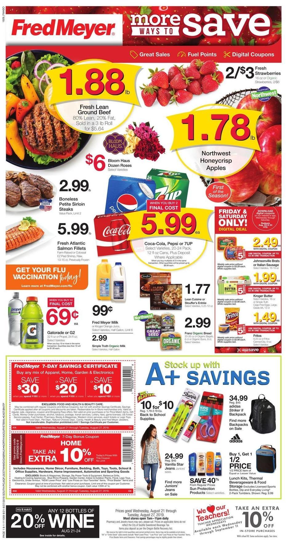 Fred Meyer Weekly Ad & Specials from August 21