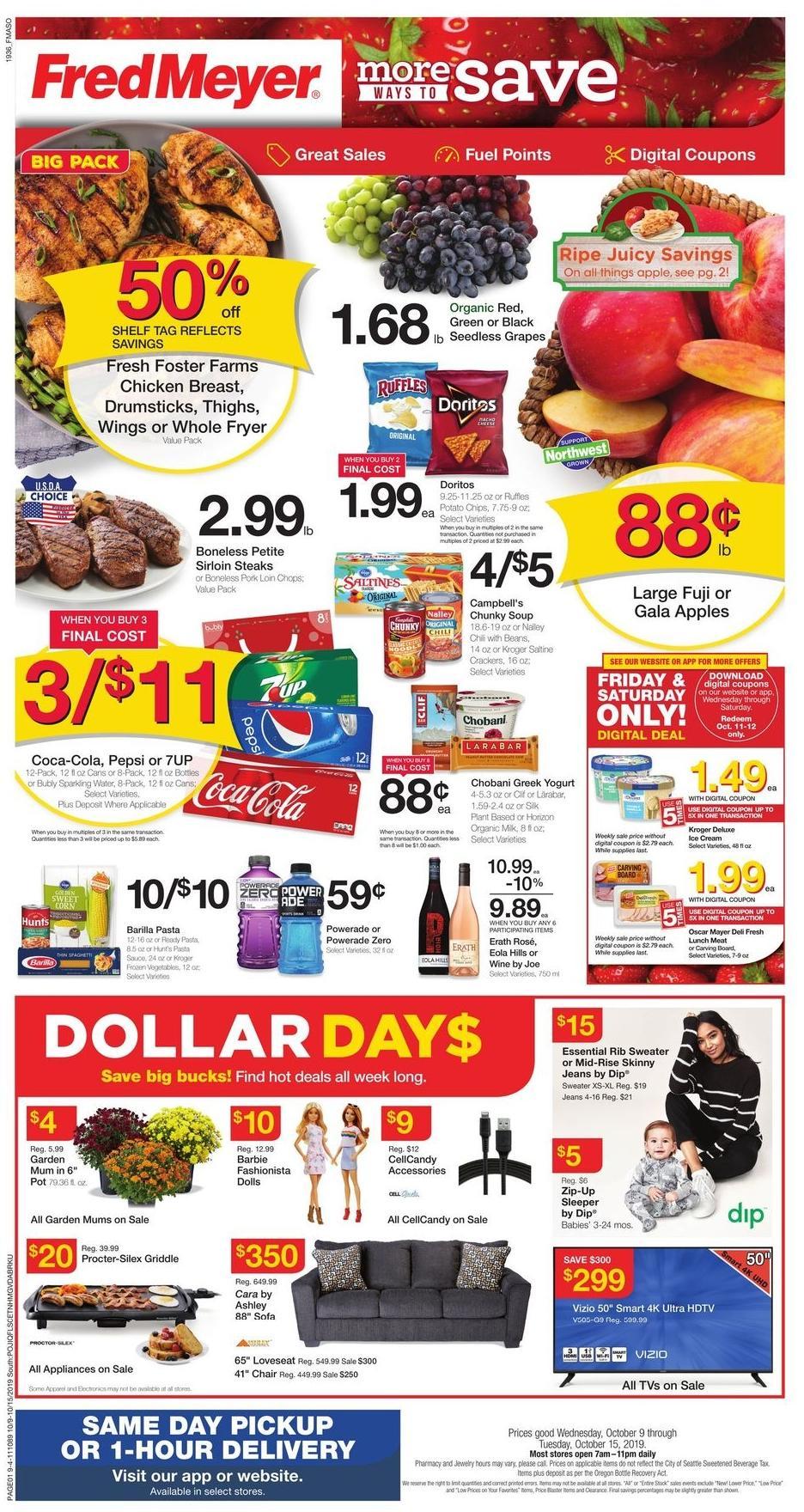Fred Meyer Weekly Ad & Specials from October 9