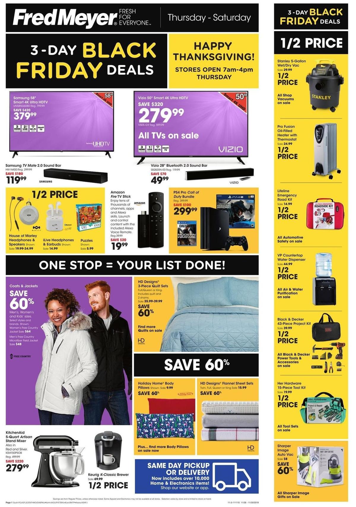 Fred Meyer 3-Day Sale Weekly Ad & Specials from November 28