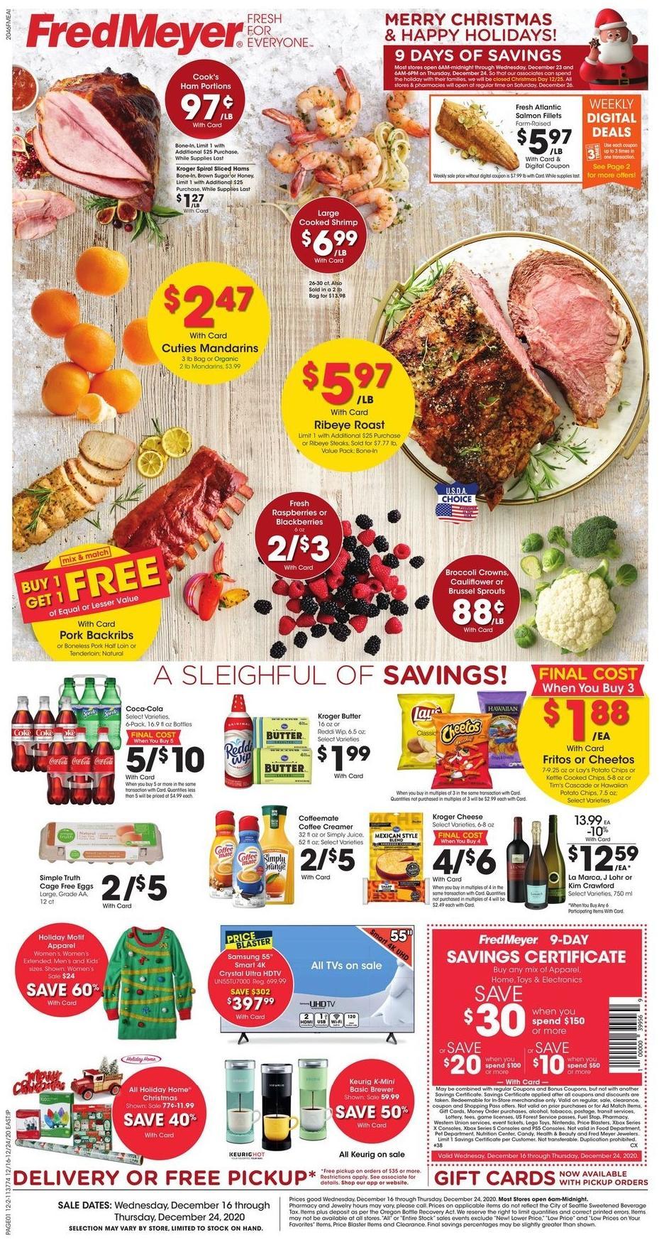 Fred Meyer Weekly Ad & Specials from December 16