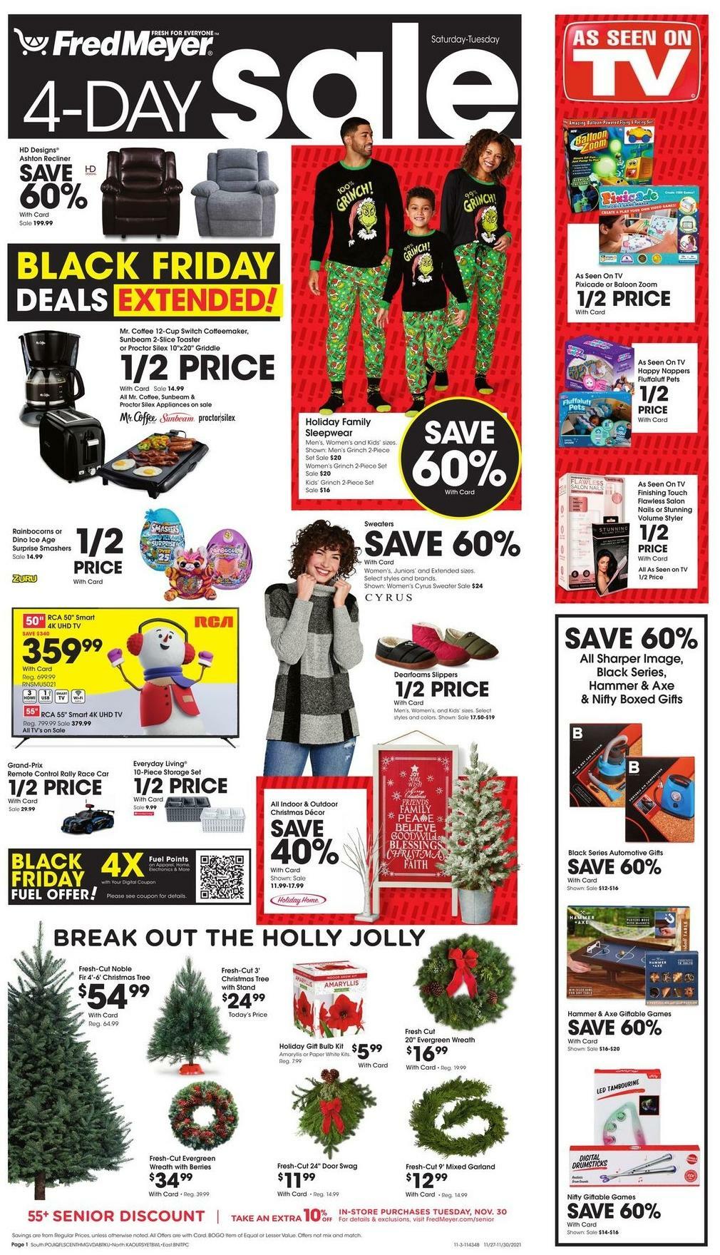 Fred Meyer Black Friday Extended Sale Weekly Ad & Specials from November 27