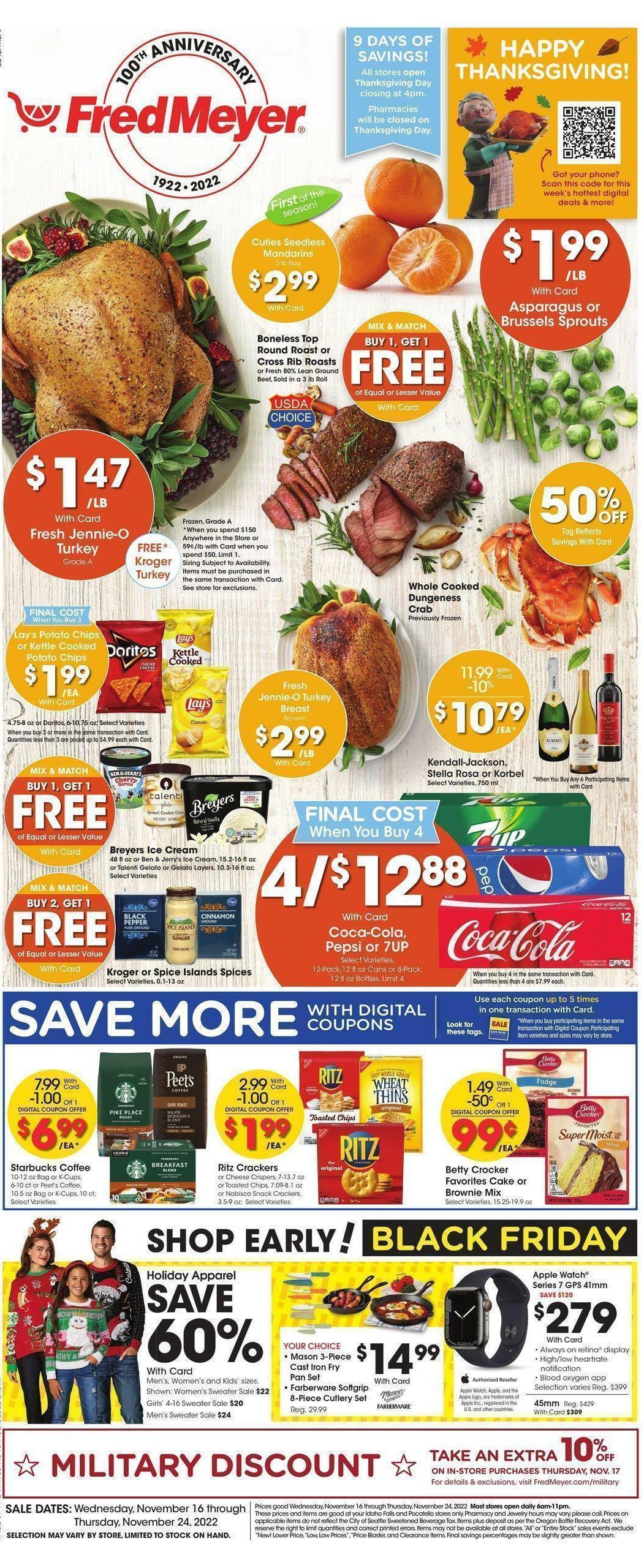 Fred Meyer Weekly Ad & Specials from November 16