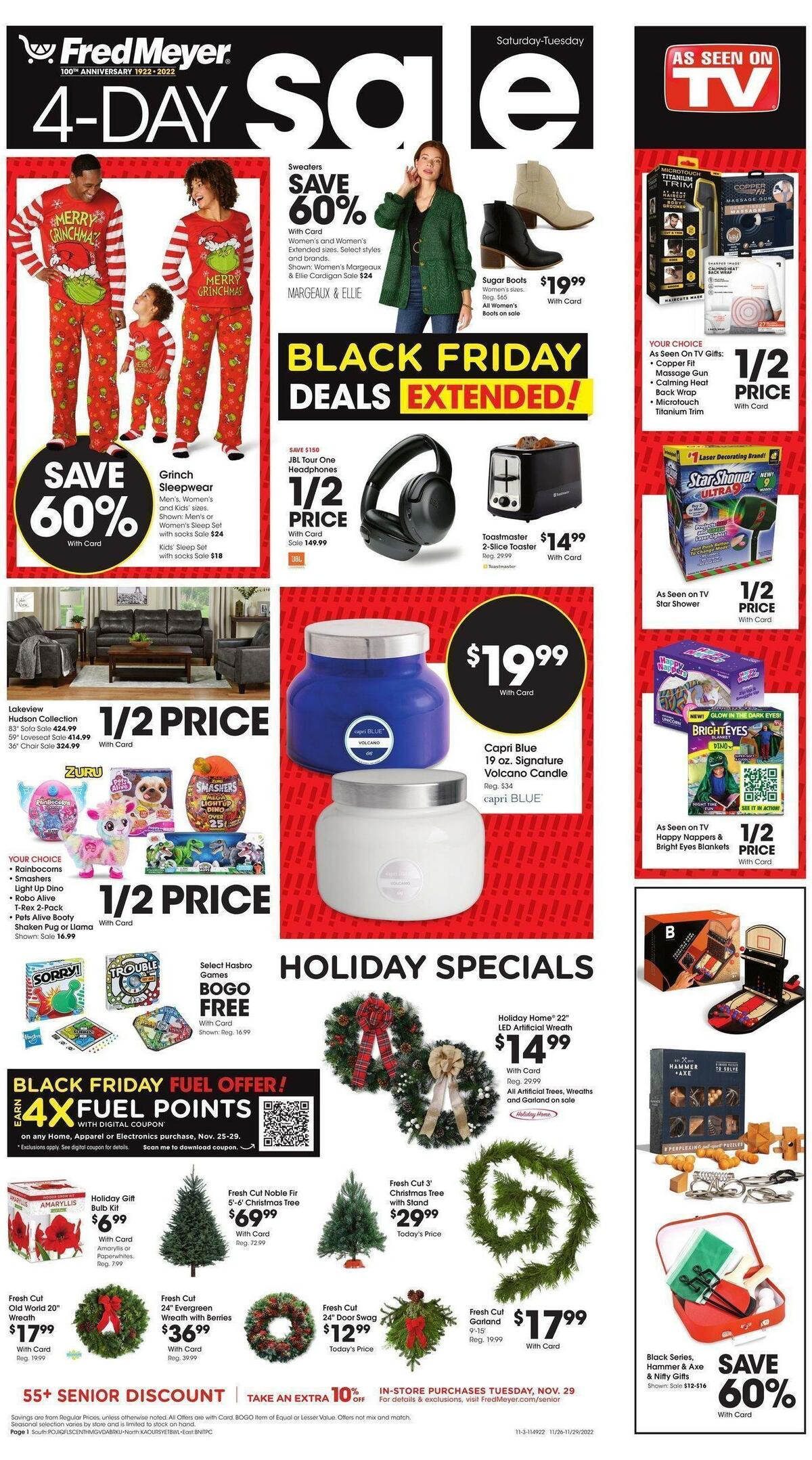 Fred Meyer Black Friday Extended Sale Weekly Ad & Specials from November 26