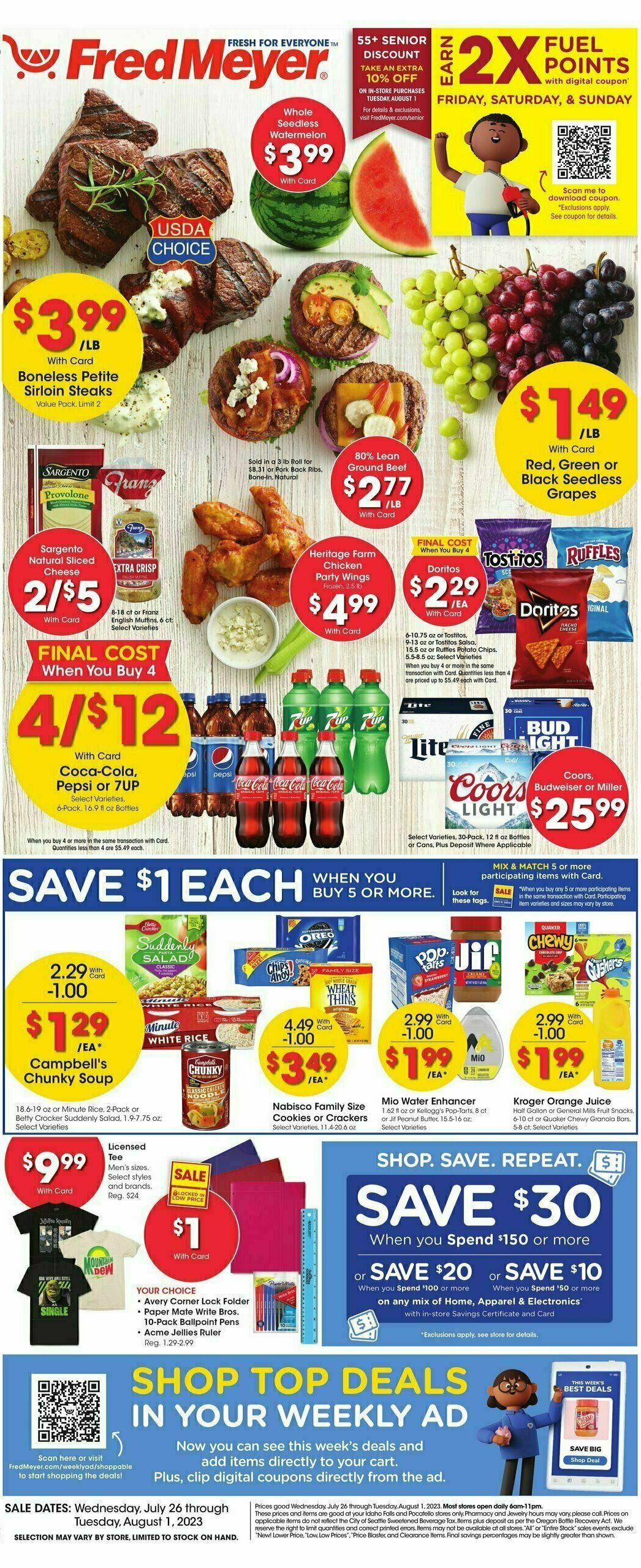 Fred Meyer Weekly Ad & Specials from July 26