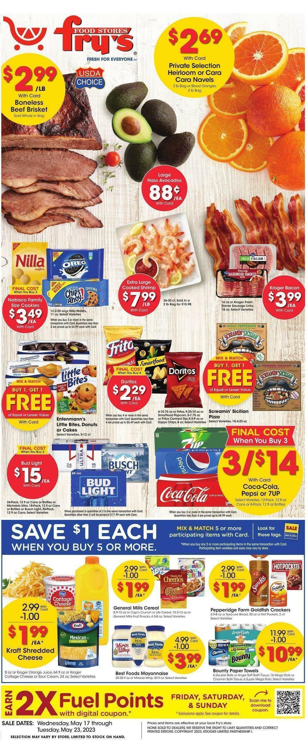 Fry's Food Weekly Ad from May 17