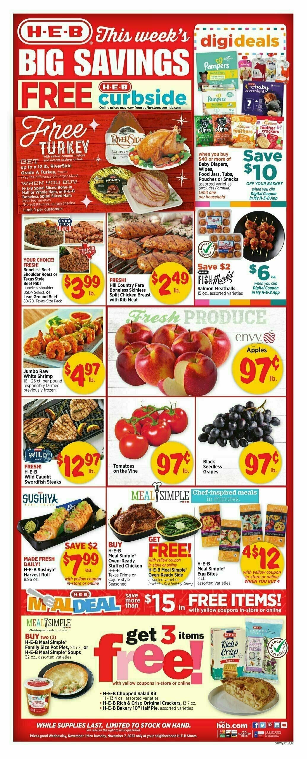 H-E-B Weekly Ad & Weekly Deals From November 1