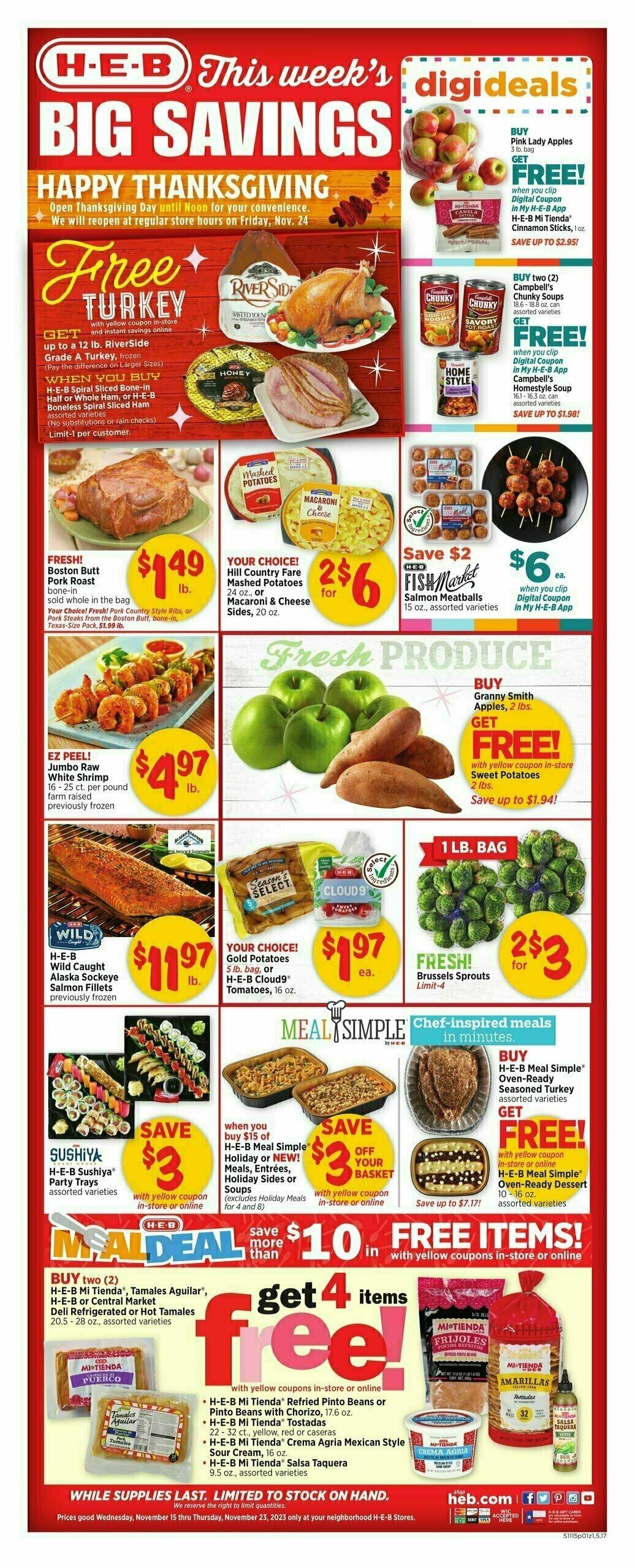 H-E-B Weekly Ad & Weekly Deals From November 15