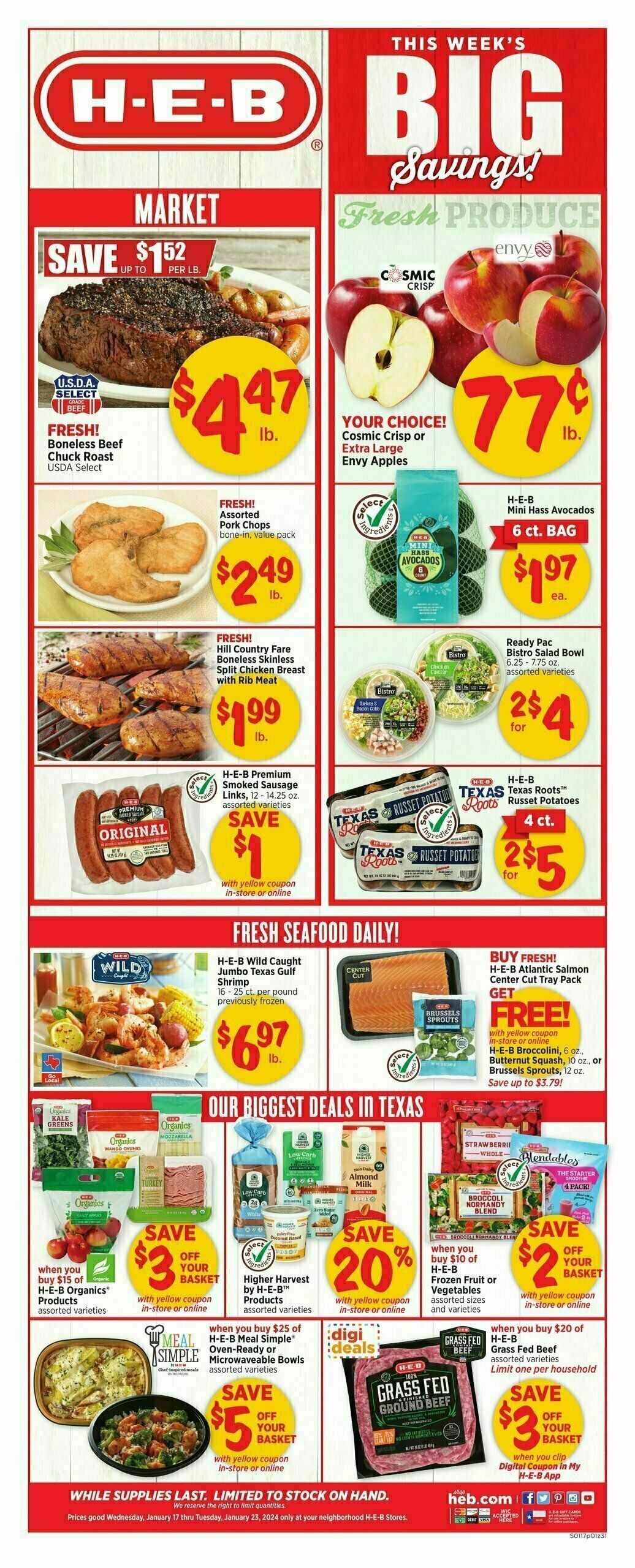 H-E-B Weekly Ad & Weekly Deals From January 17