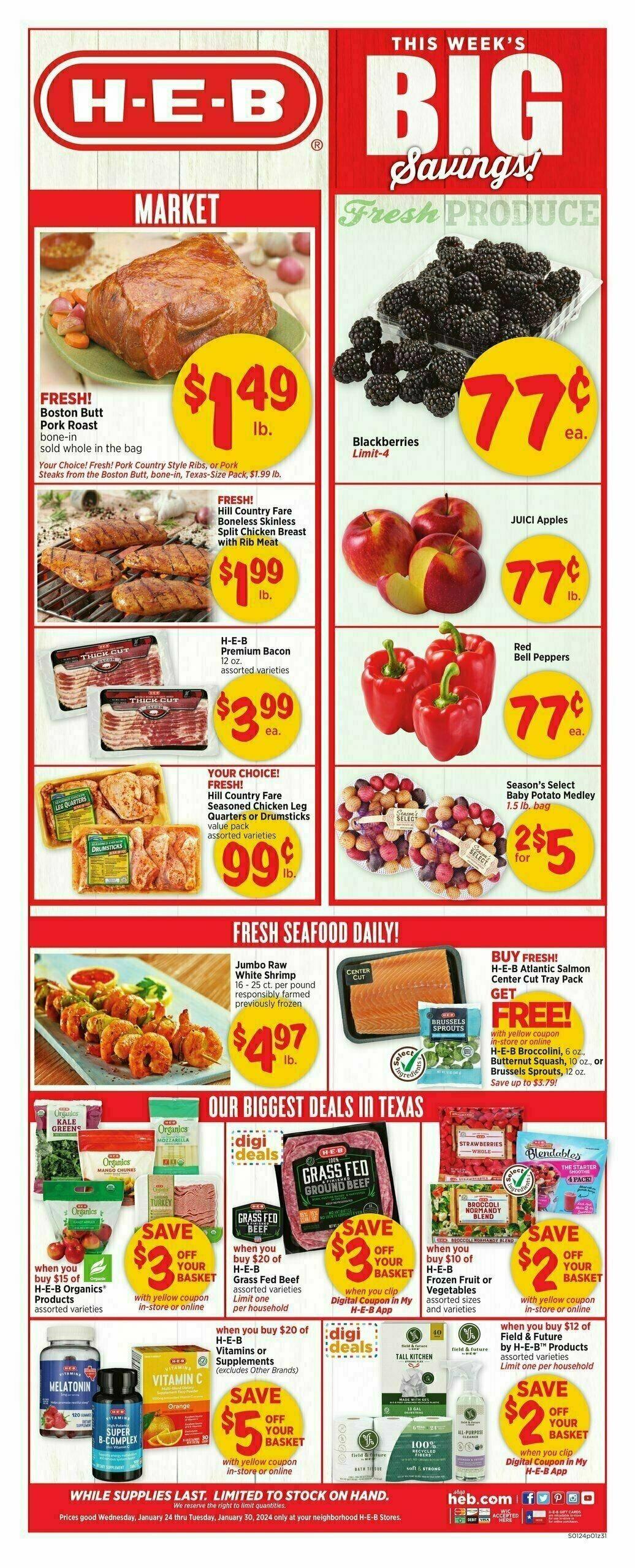 H-E-B Weekly Ad & Weekly Deals From January 24