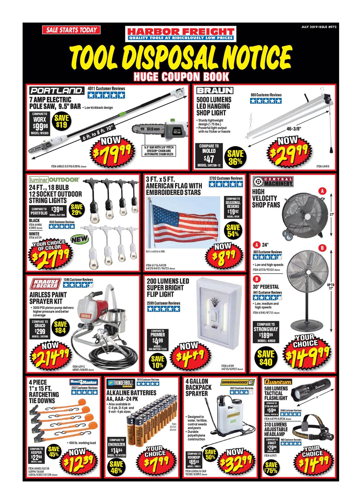 Harbor Freight Tools Best Offers & Special Buys from July 1