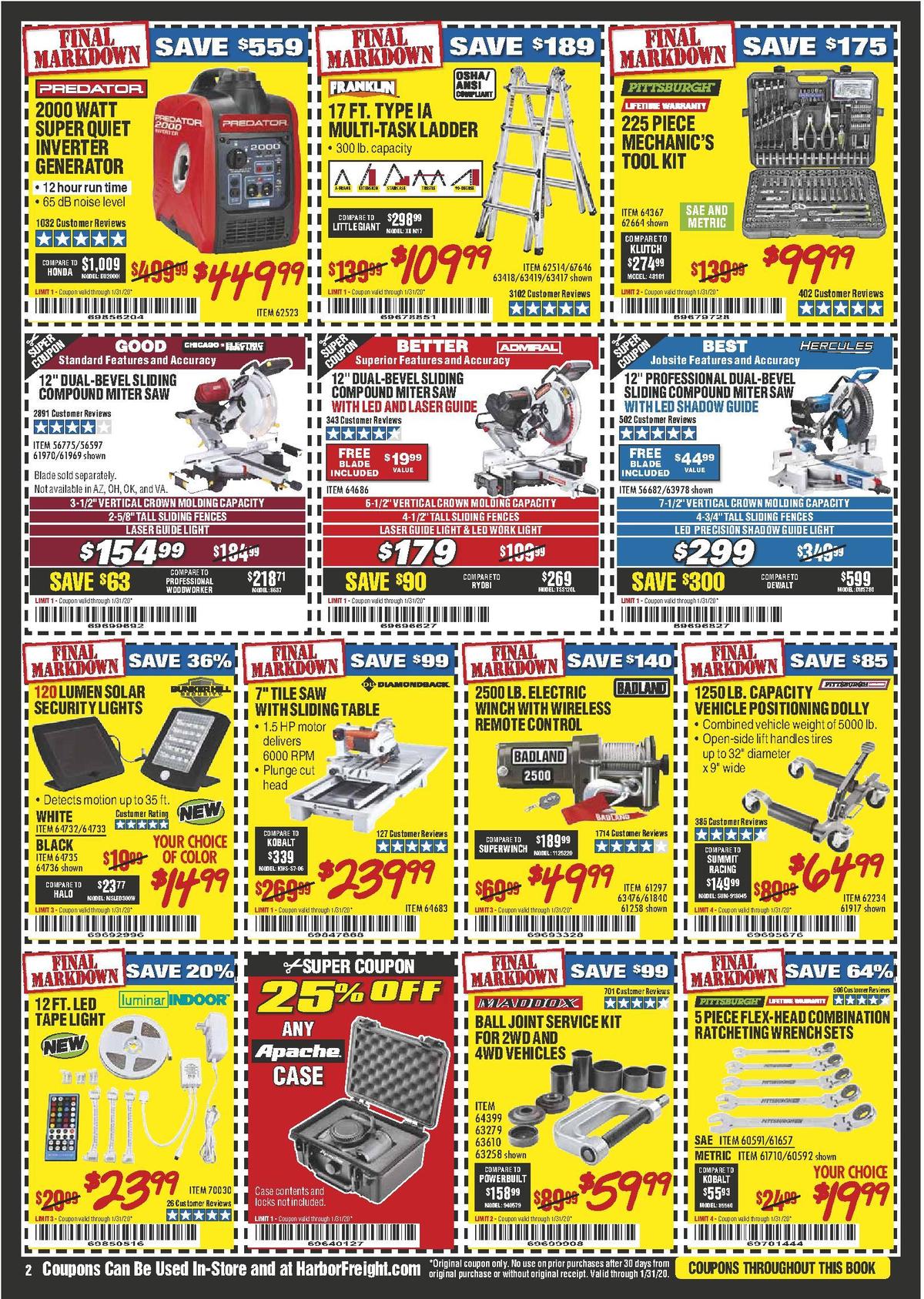 Harbor Freight Tools Best Offers And Special Buys From January 1 Page 2 