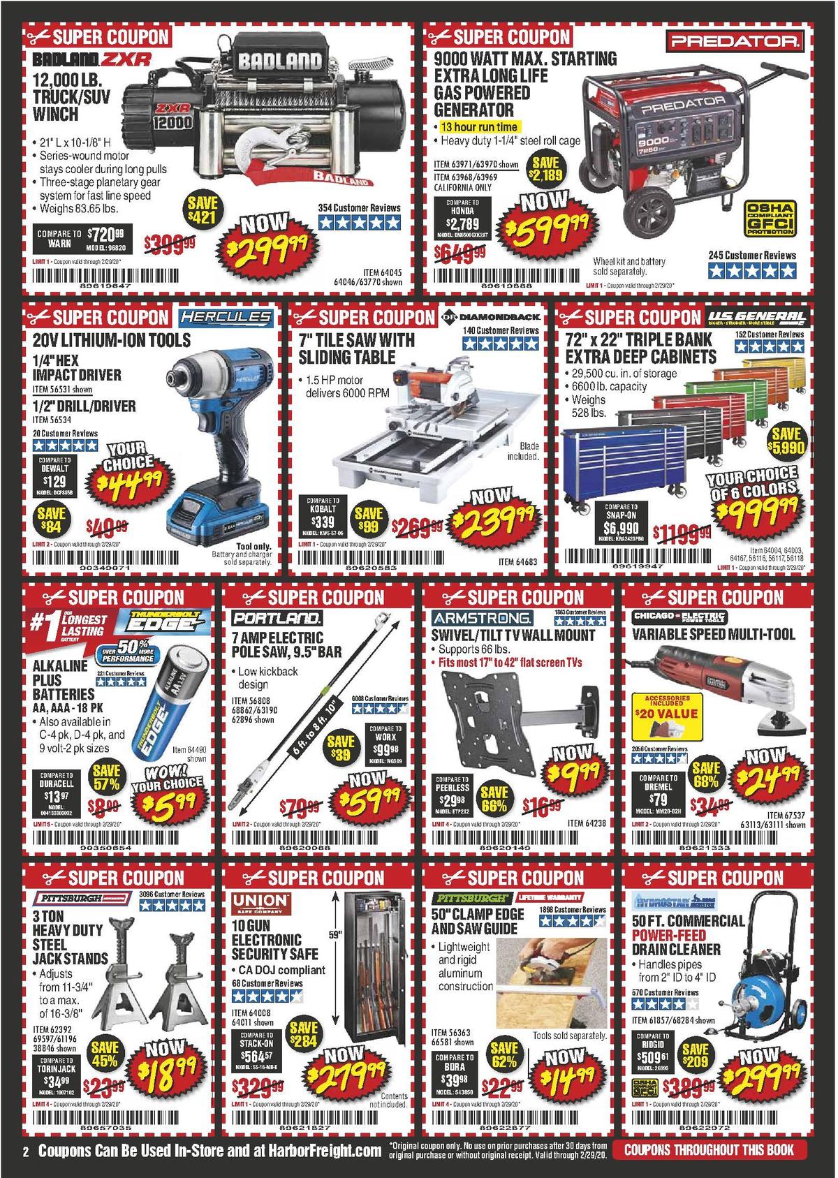 Harbor Freight Tools Best Offers & Special Buys for February 1 - Page 2