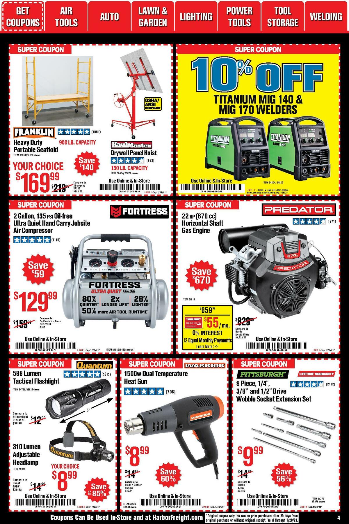 Harbor Freight Tools Best Offers And Special Buys For January 1 Page 4 