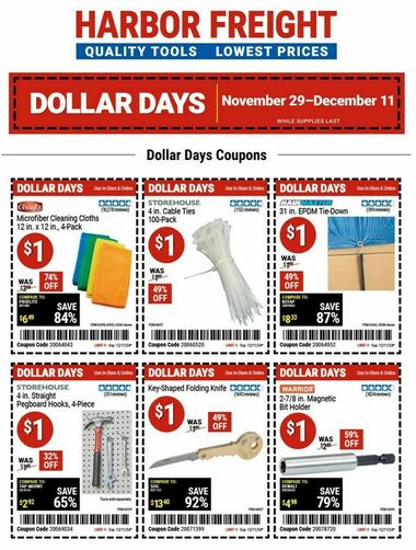 Harbor Freight Tools Dollar Days