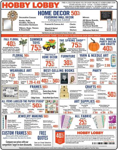 Hobby Lobby - Tullahoma, TN (NEW Store) - Hours & Weekly Ad on Hobby Lobby Hrs id=68870