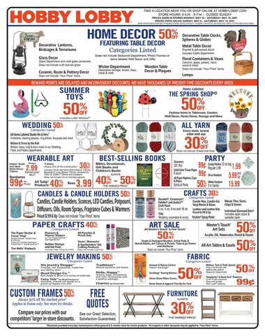 Hobby Lobby - Santa Maria, CA - Hours & Weekly Ad