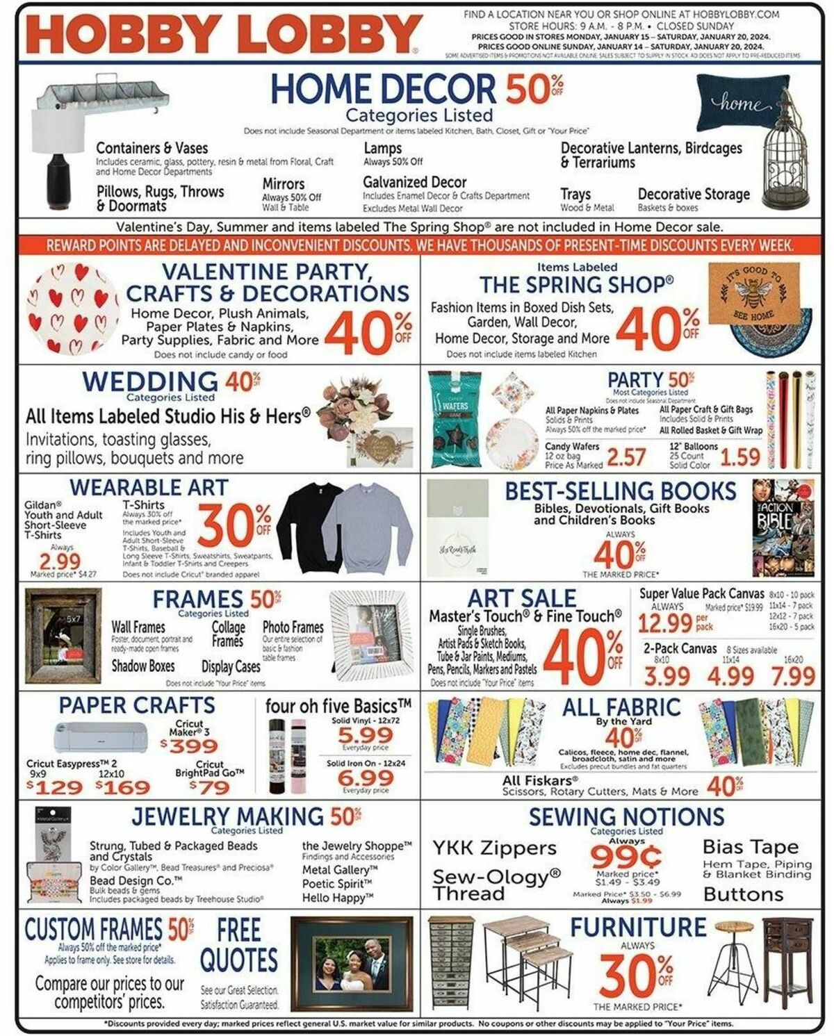 Hobby Lobby Weekly Ad From January 14   1 