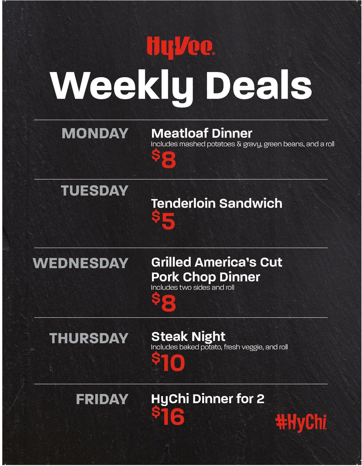 Hy Vee Dinner Specials