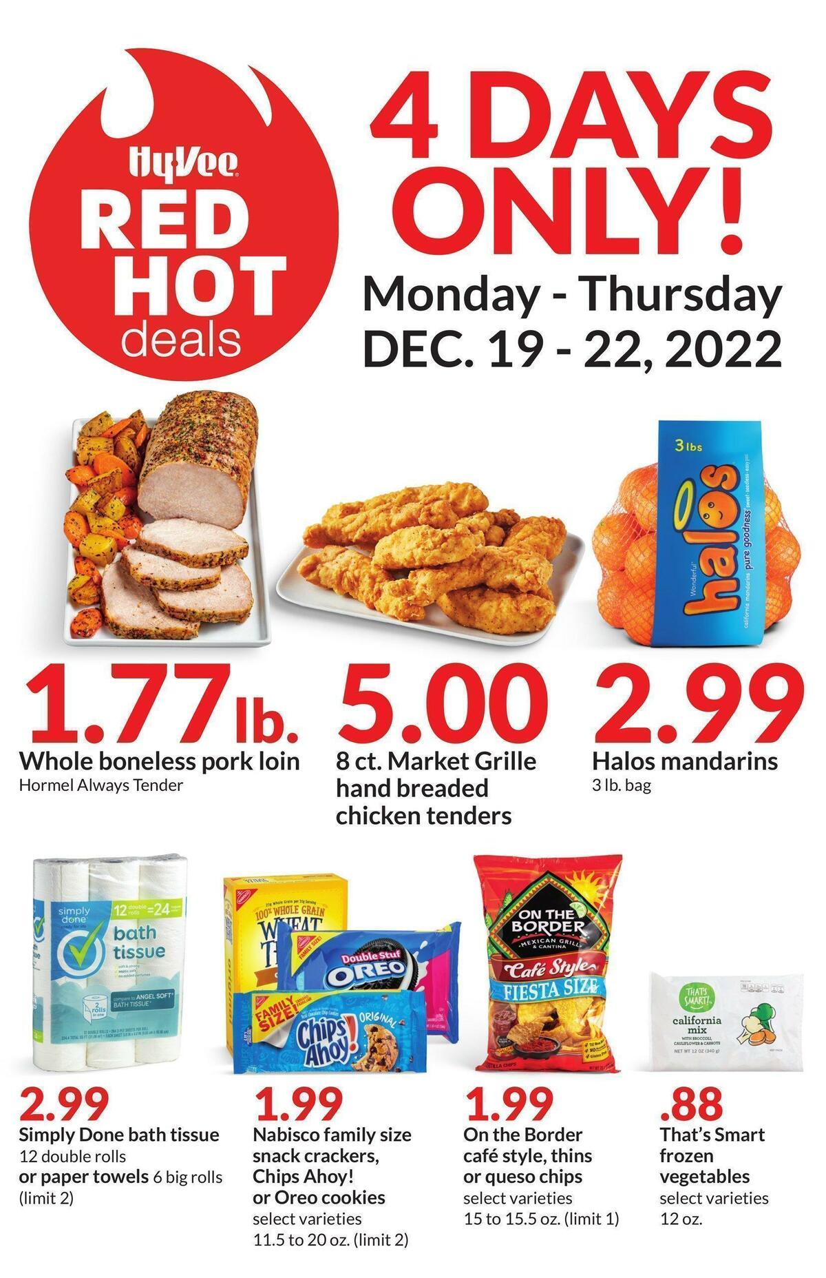 Hy Vee 4 Days Only Deals Ads From December 19   1 