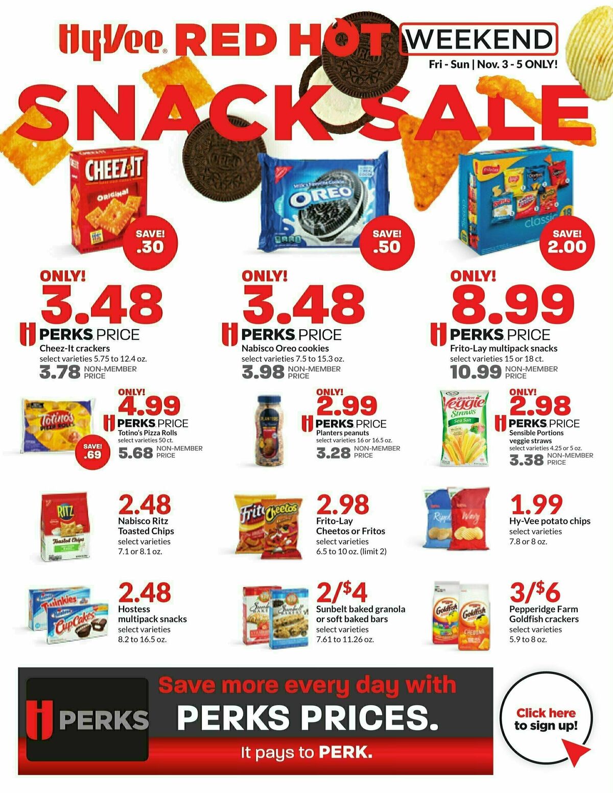 HyVee Snack Sale Deals & Ads from November 3