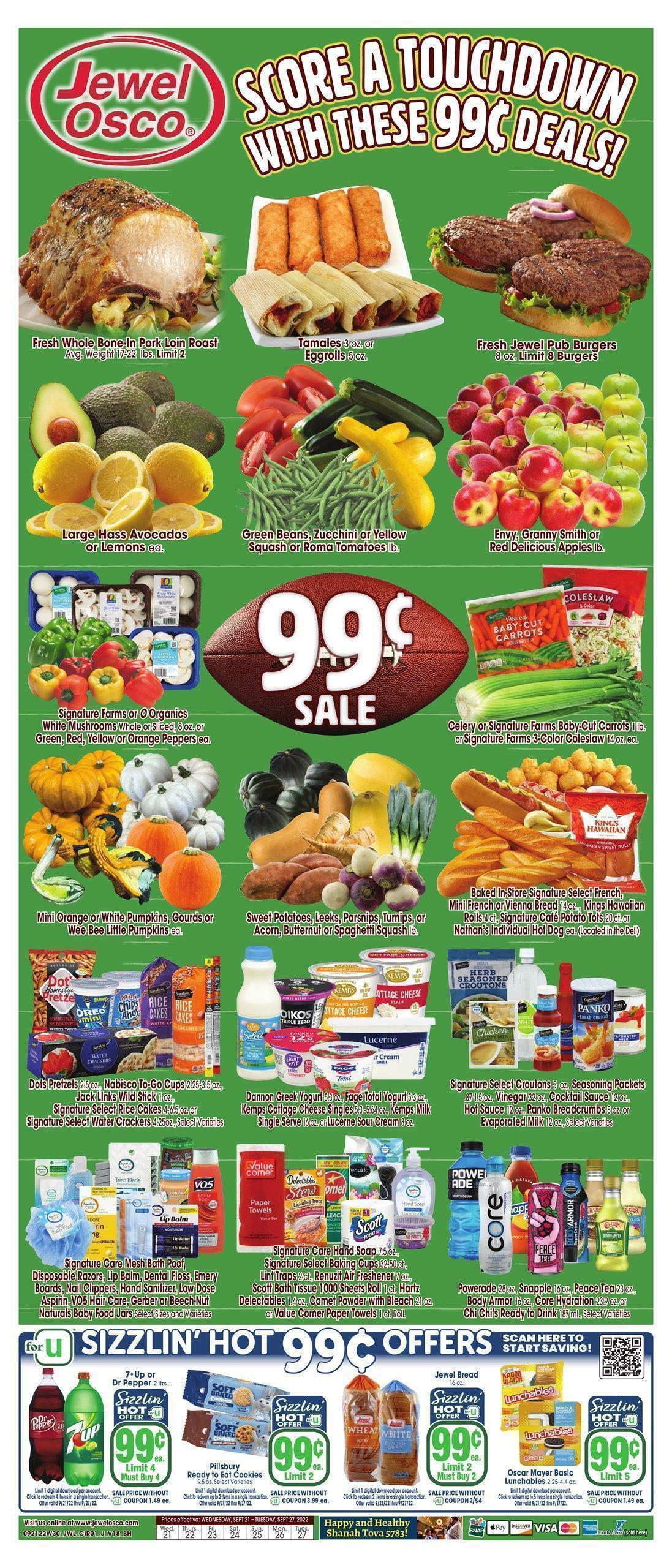 Jewel Osco Weekly Ad from September 21 