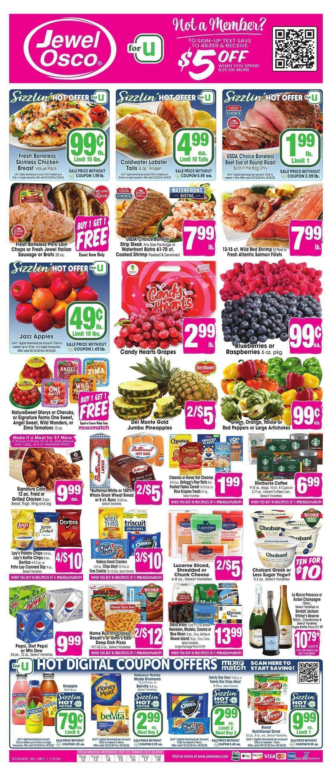 Jewel Osco Weekly Ad from October 12