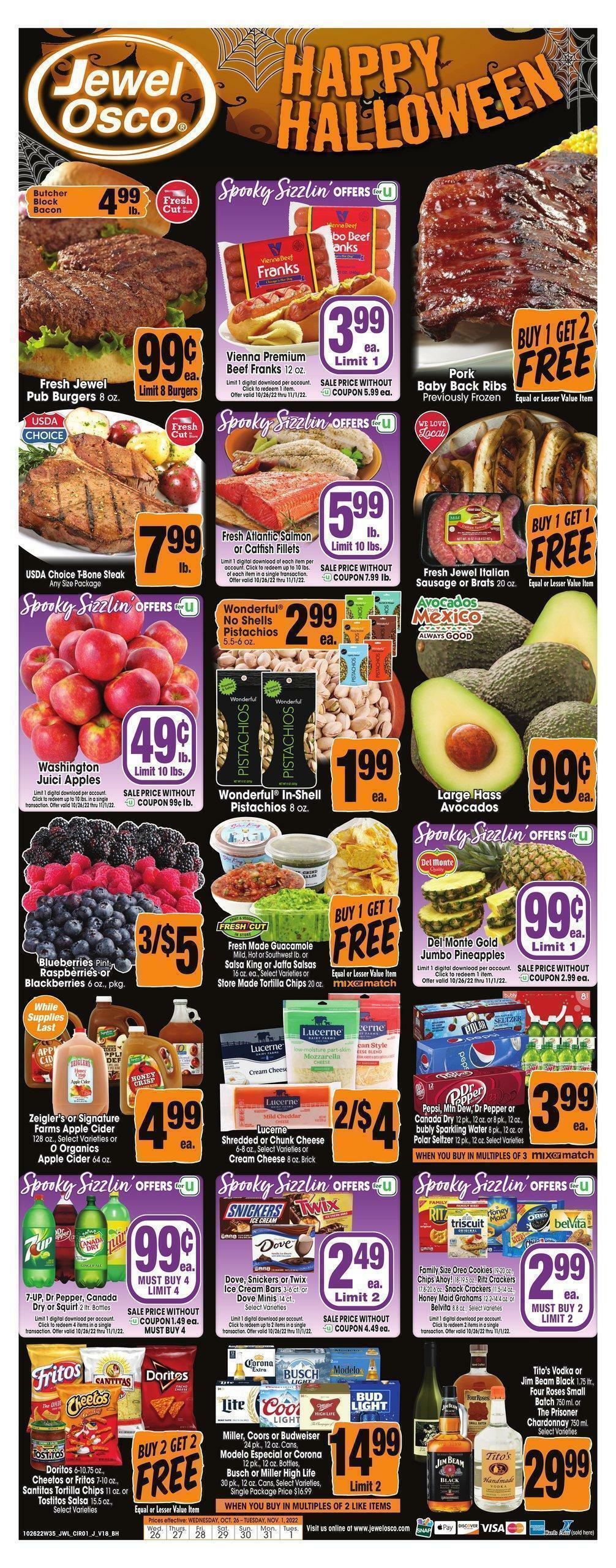 Jewel Osco Weekly Ad from October 26 