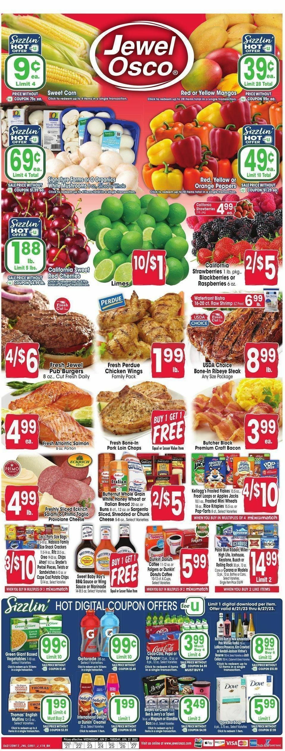 Jewel Osco Weekly Ad from June 21