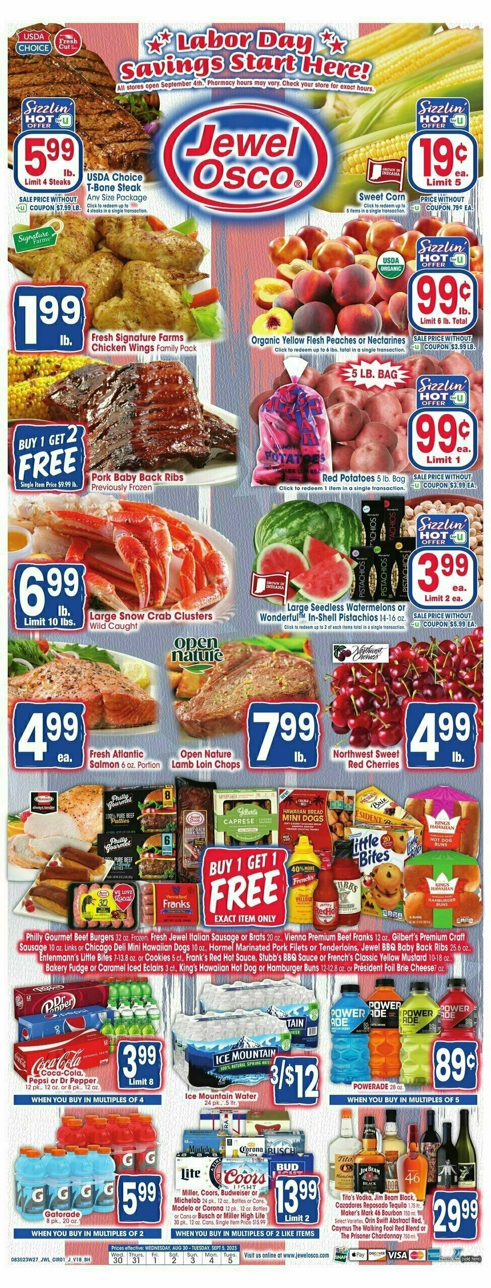 Jewel Osco Weekly Ad from August 30