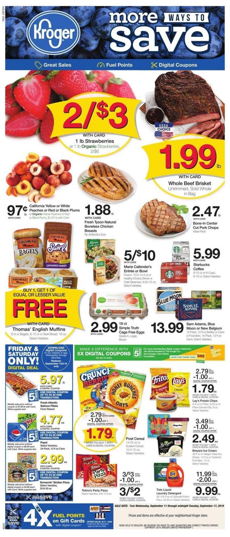 Kroger Weekly Ads & Special Buys from September 11