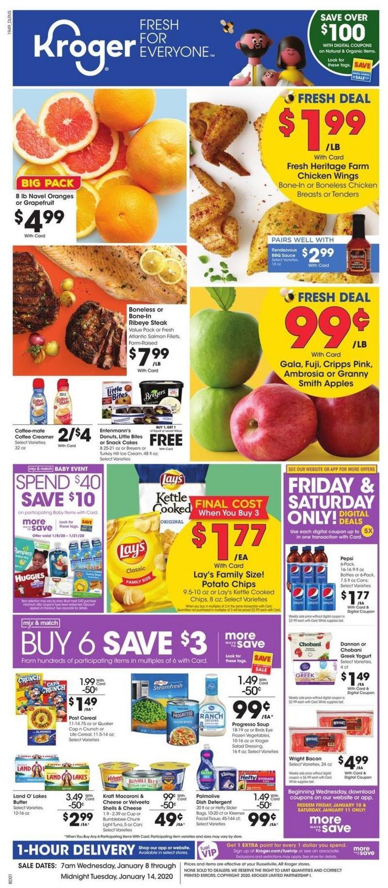 Kroger Weekly Ads & Special Buys from January 8