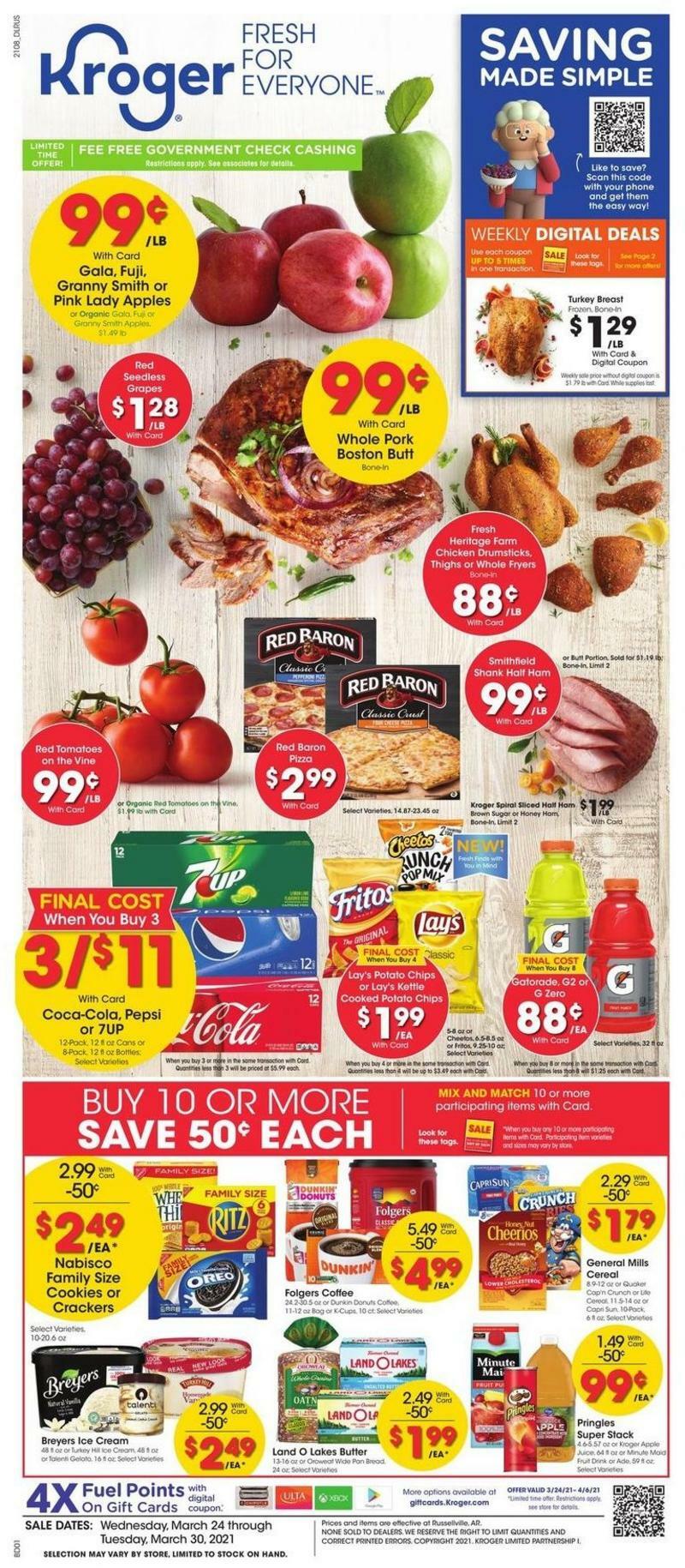 Kroger Weekly Ads & Special Buys from March 24