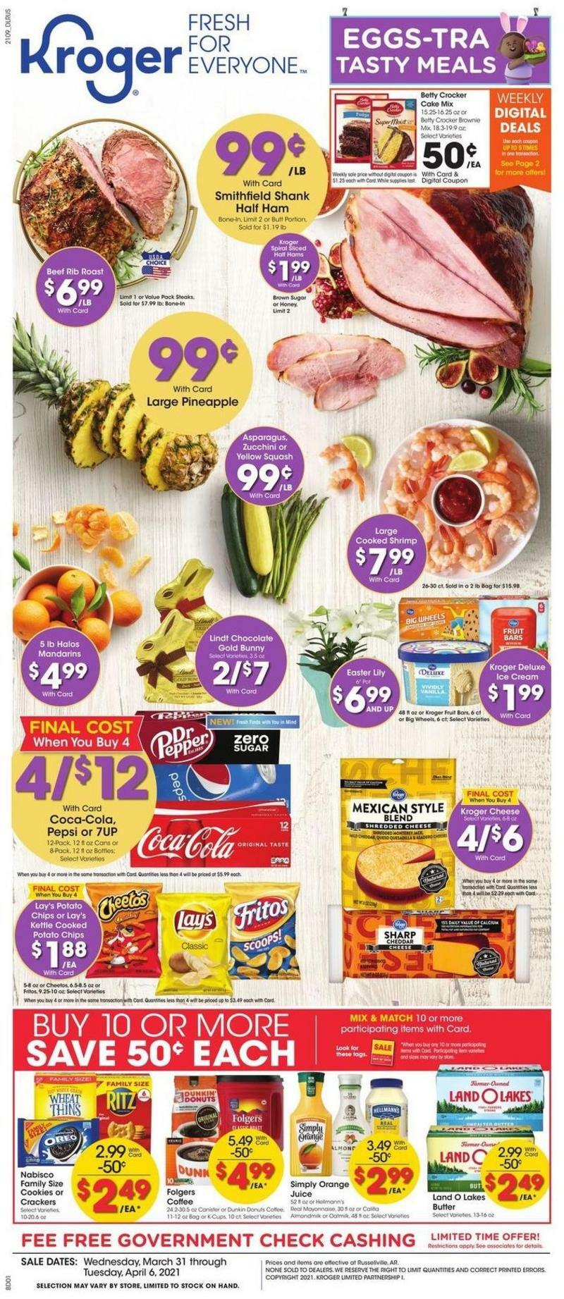 Kroger Weekly Ads & Special Buys from March 31