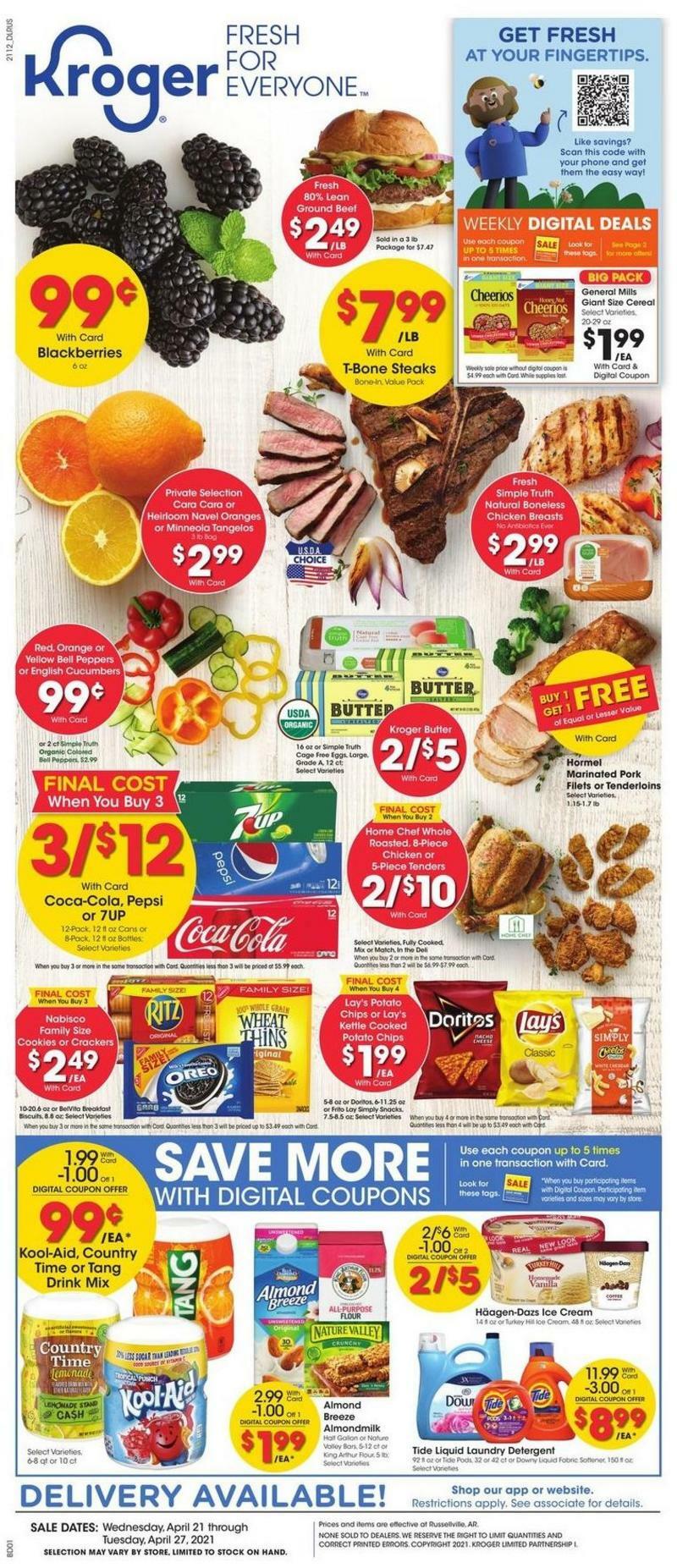 Kroger Weekly Ads & Special Buys from April 21