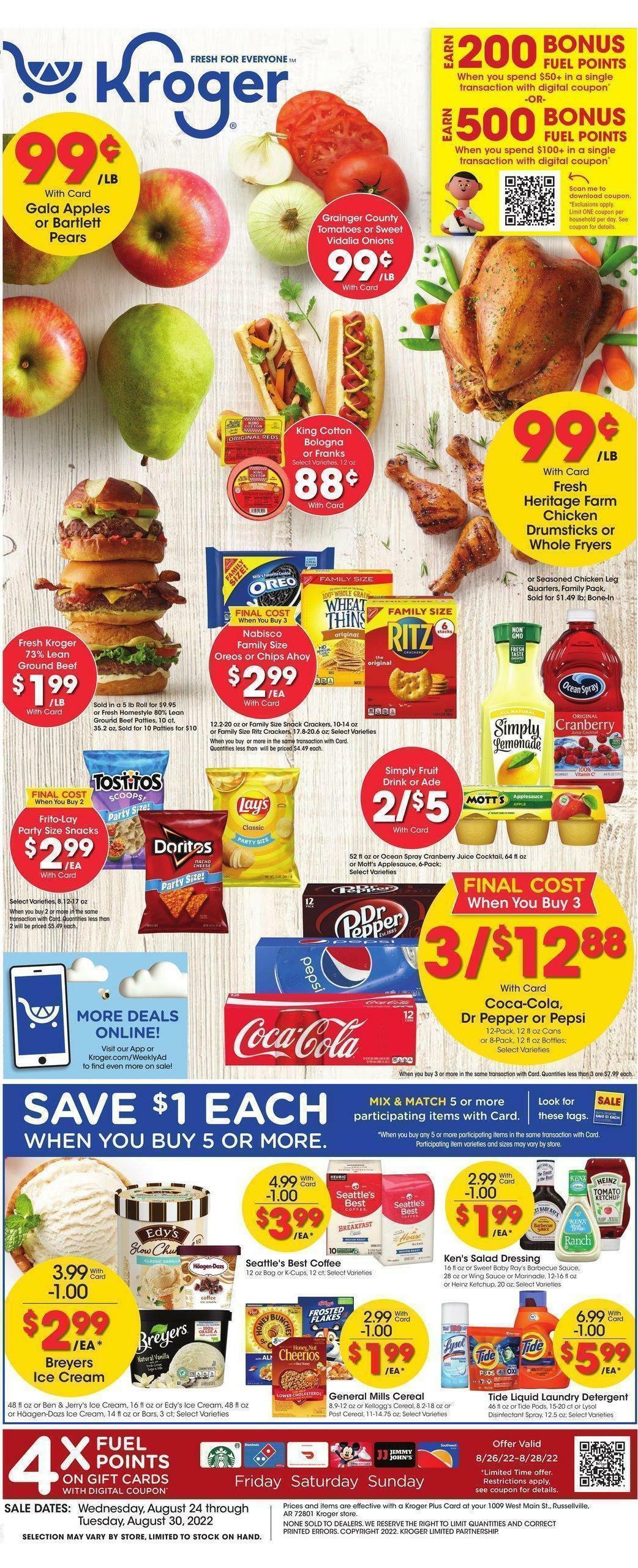 Kroger Weekly Ads & Special Buys from August 24