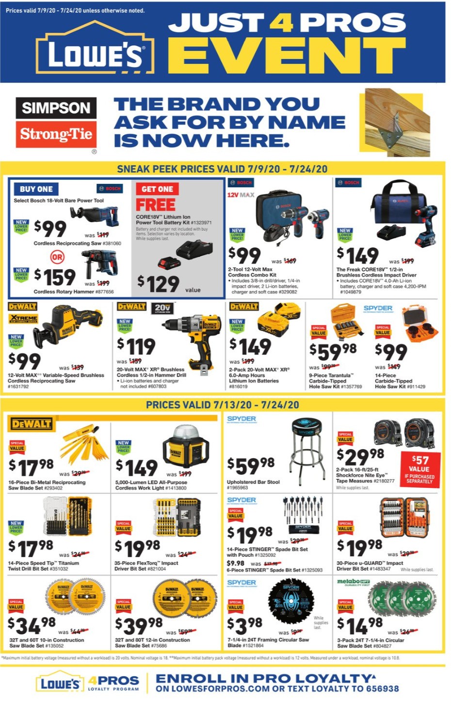 Lowe's Pro Ad from July 9