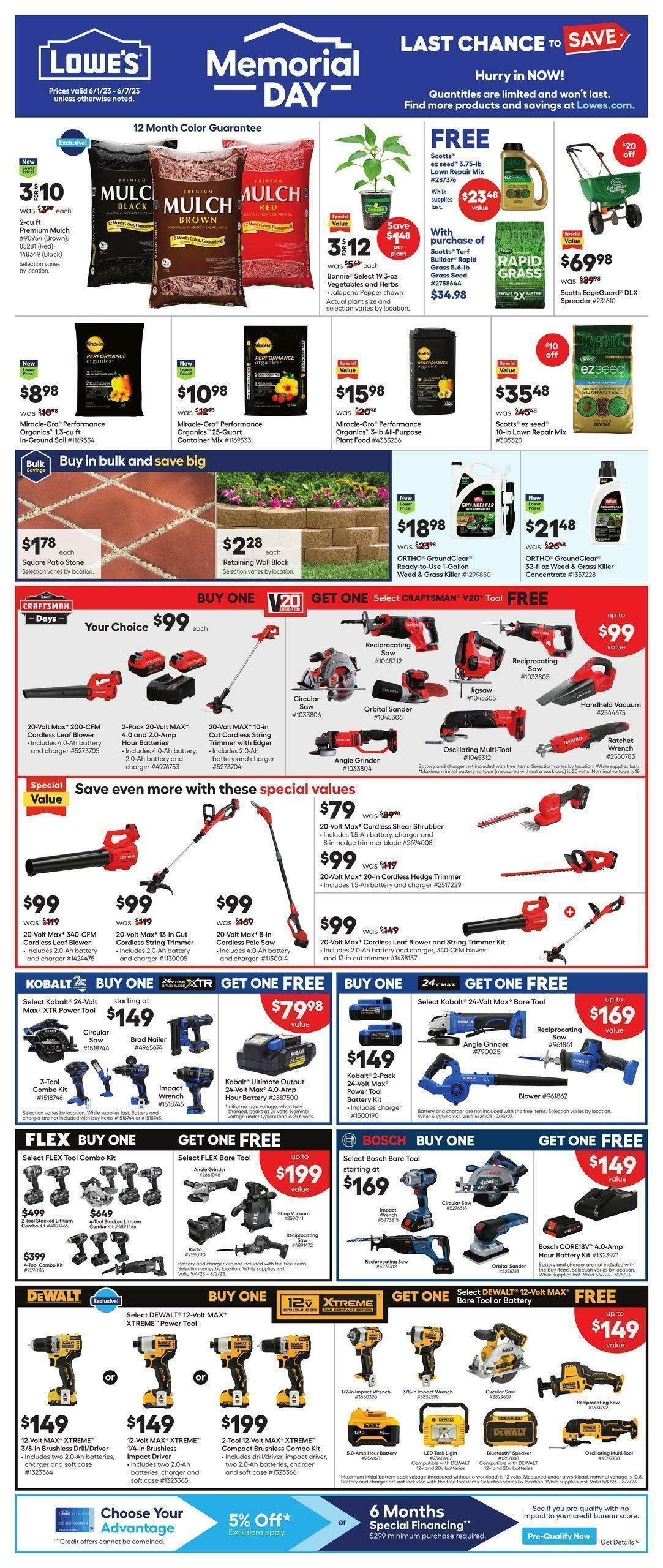 Lowe's Weekly Ads & Deals from June 1