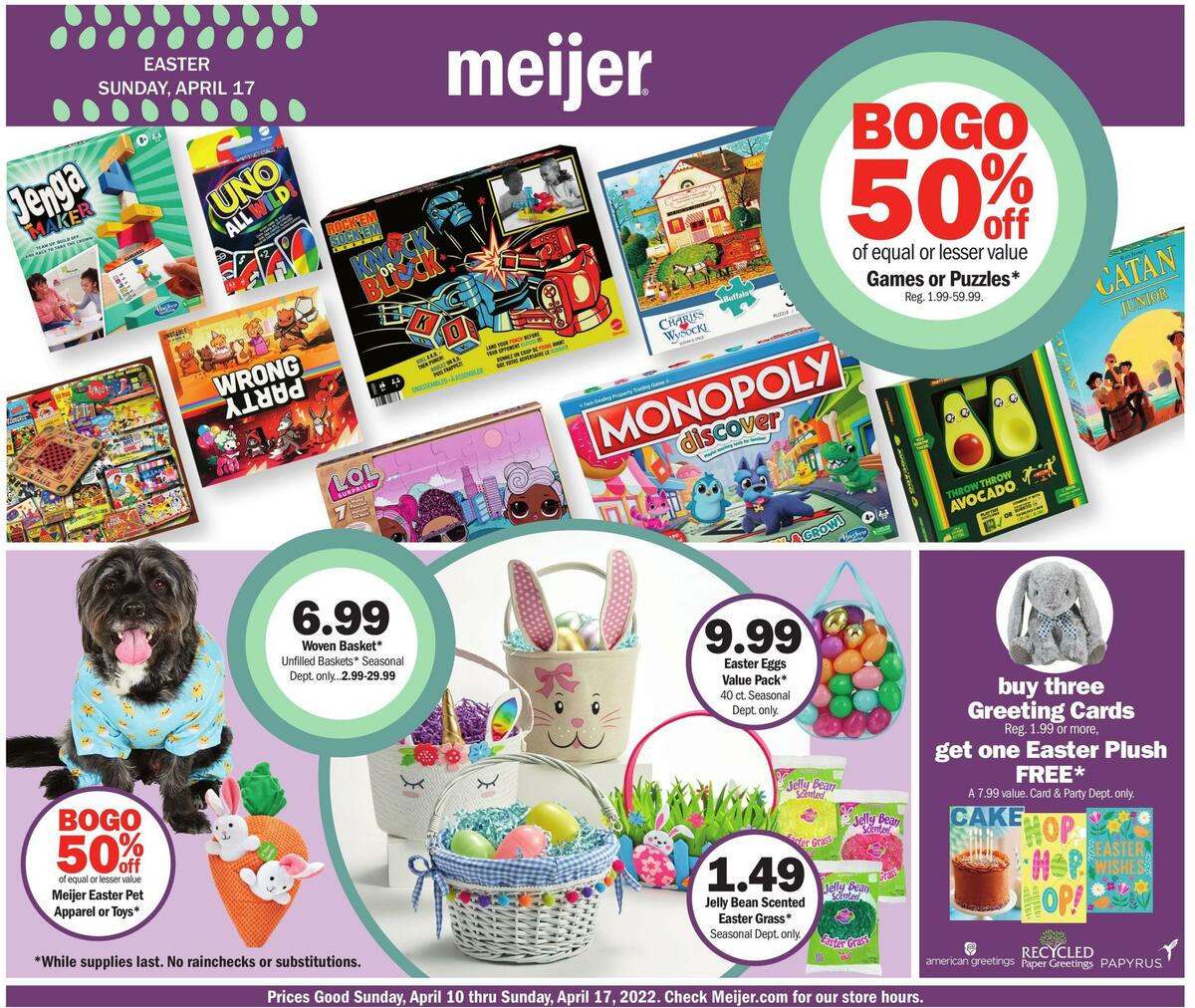 Meijer EASTER Weekly Ad from April 10