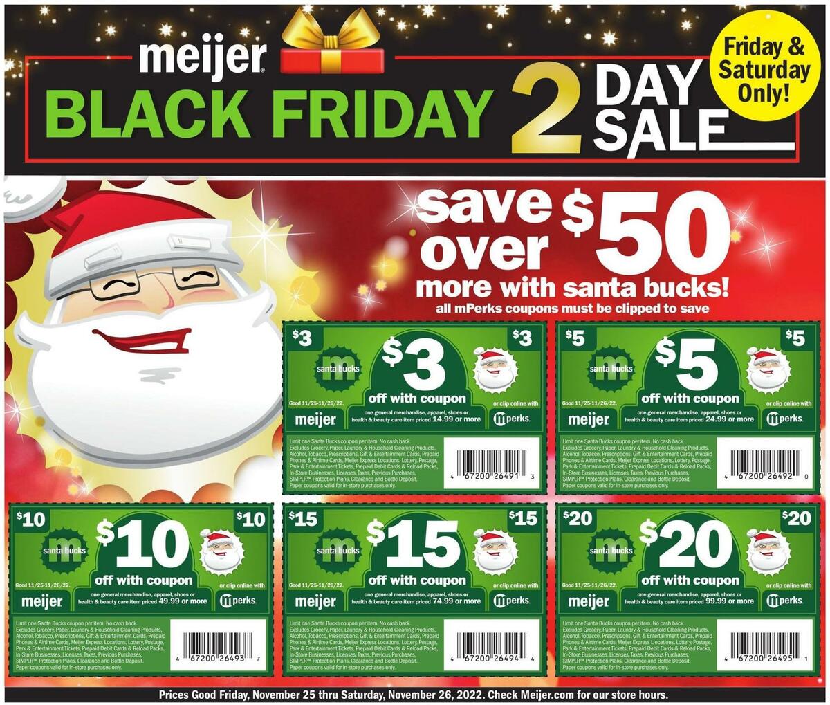 Meijer Black Friday 2Day Ad Weekly Ad from November 25